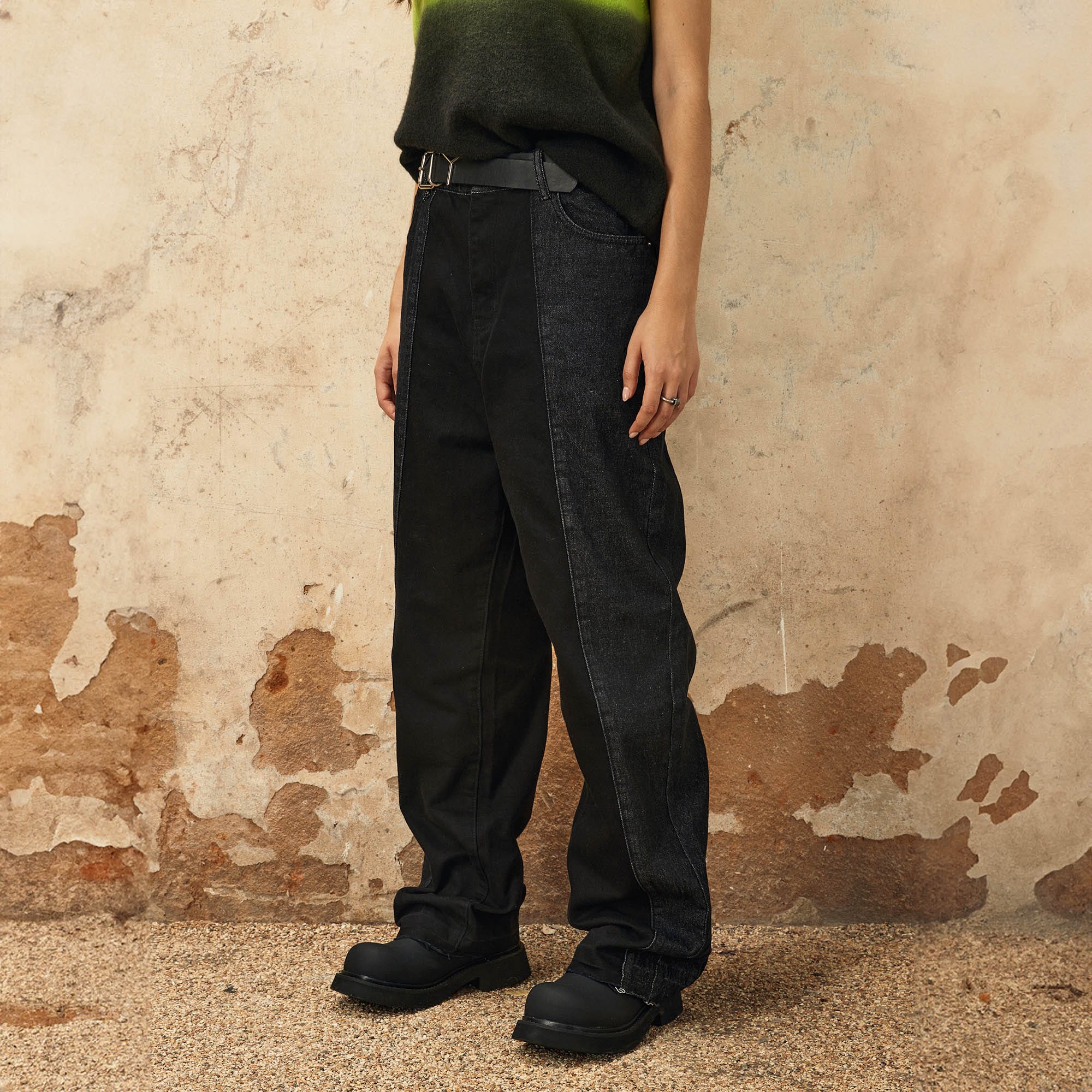 OVDY Distressed Spliced Frayed Jeans-Pants-S-Free Shipping Leatheretro