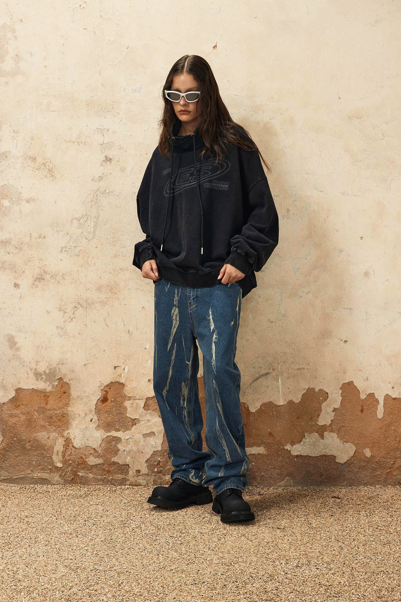 OVDY Retro Striped Straight-Leg Jeans-Jeans-S-Free Shipping Leatheretro