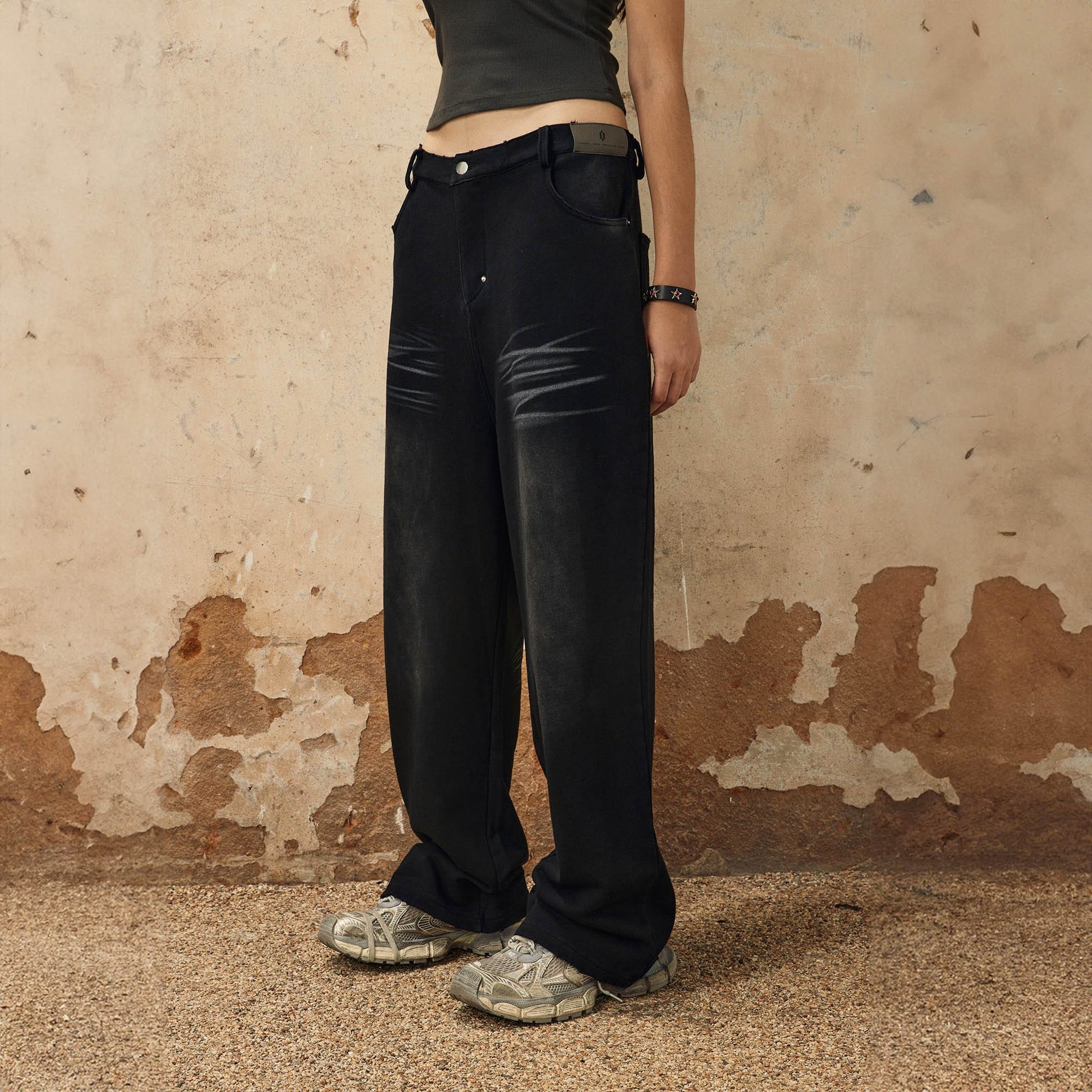 OVDY Distressed Scratched Jeans-Pants-S-Free Shipping Leatheretro