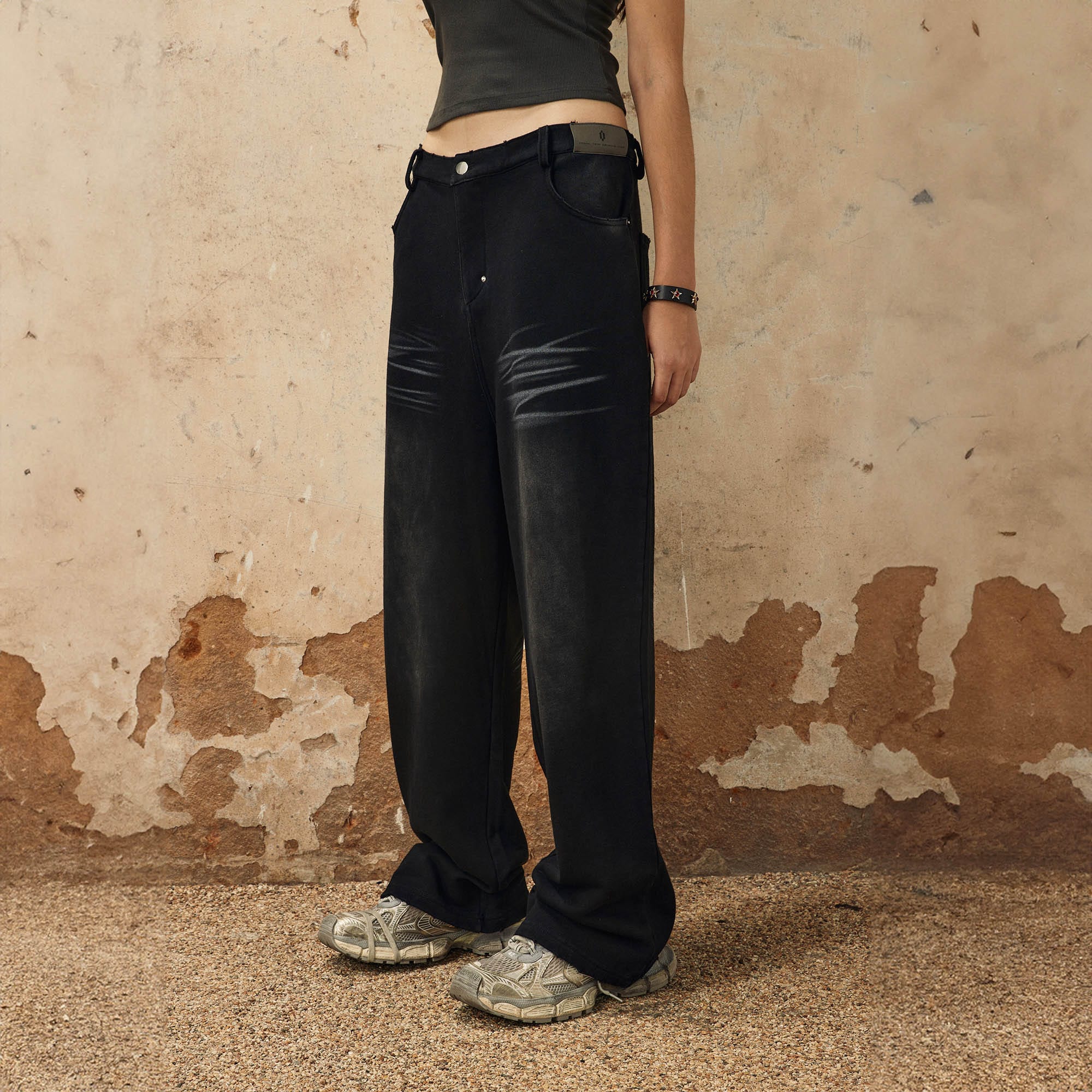 OVDY Distressed Scratched Jeans-Pants-S-Free Shipping Leatheretro