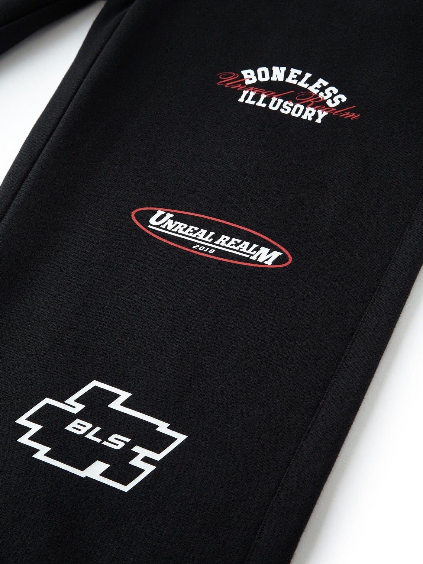 BONELESS Racing Logo Sweatpants-Pants-S-Grey-Free Shipping Leatheretro