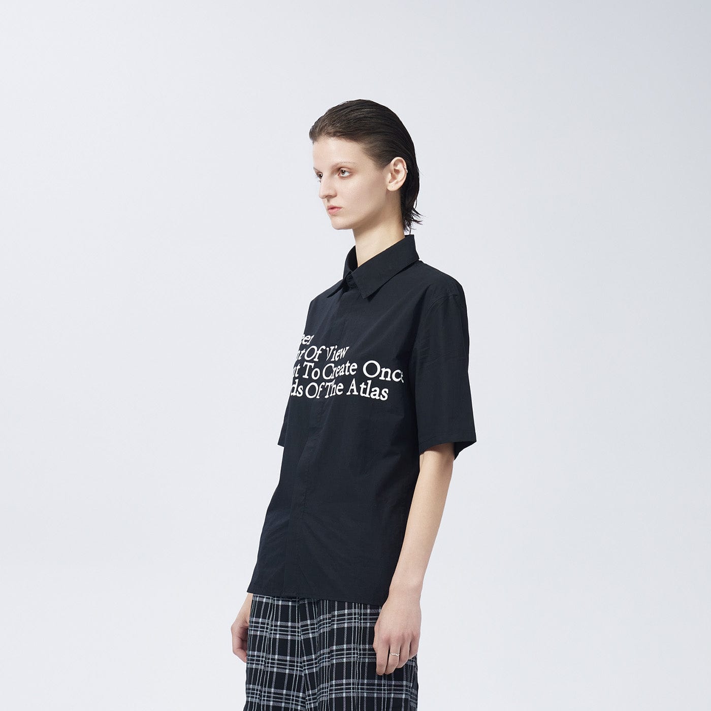 ARTIFICIAL WORLD Slogan Mock Neck T-Shirt-T Shirt-XS-Black-Free Shipping Leatheretro