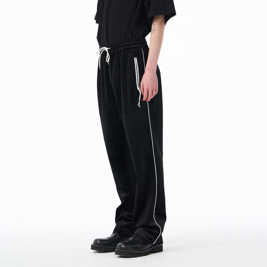 EPIC POETRY Velour Straight Pants-Pants-S-Free Shipping Leatheretro