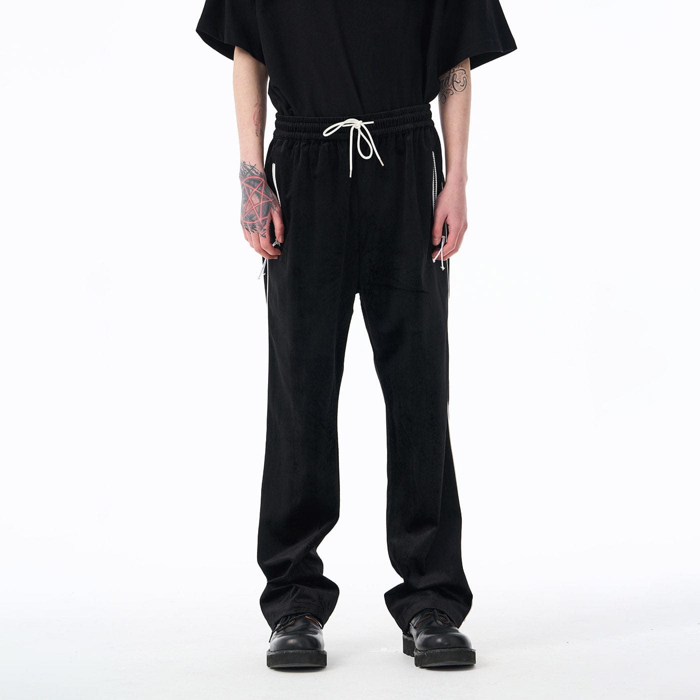 EPIC POETRY Velour Straight Pants-Pants-S-Free Shipping Leatheretro