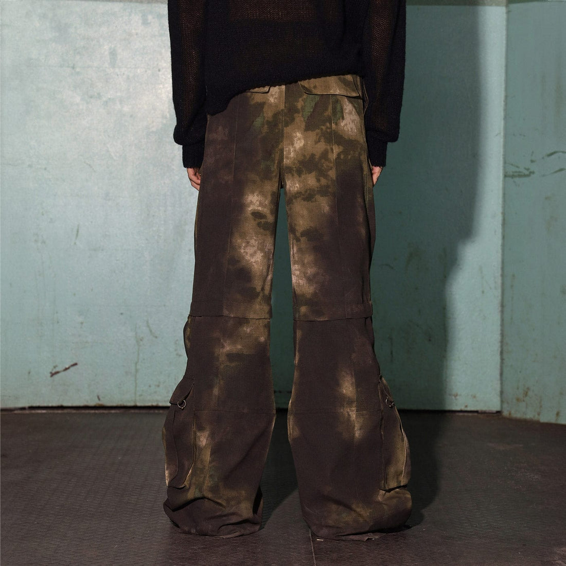 DND4DES Oil Stain Distressed Oversized Cargo-Pants-S-Free Shipping Leatheretro