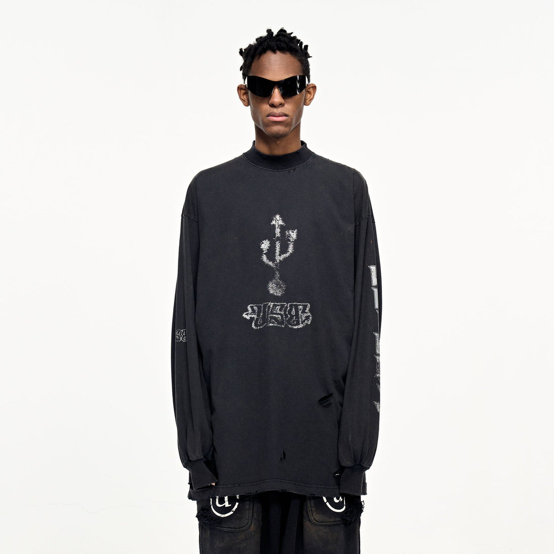 ULIPERY Distressed USB Graphic Sweatshirt-Sweatshirt-XS-Free Shipping Leatheretro