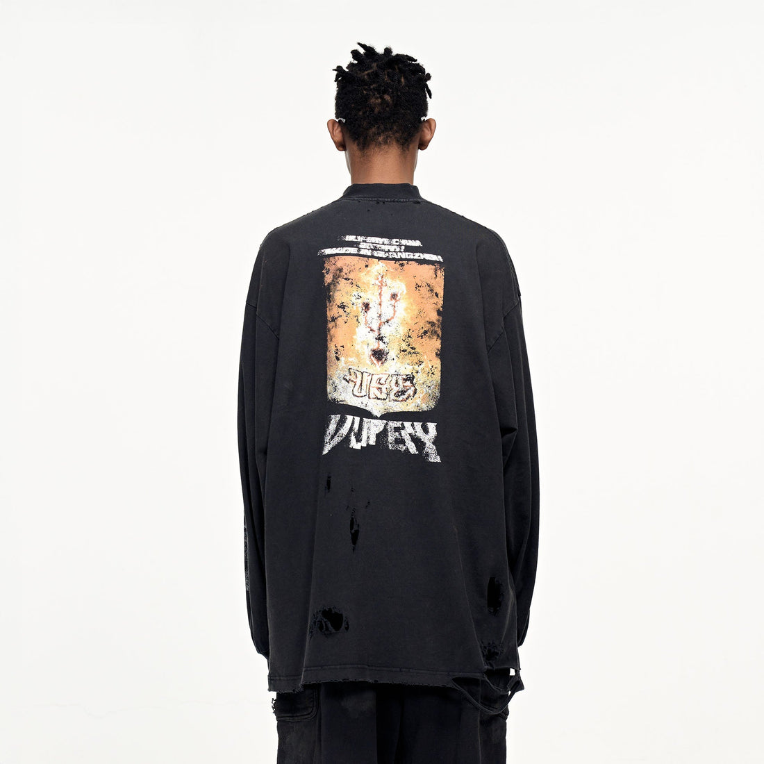 ULIPERY Distressed USB Graphic Sweatshirt-Sweatshirt-XS-Free Shipping Leatheretro