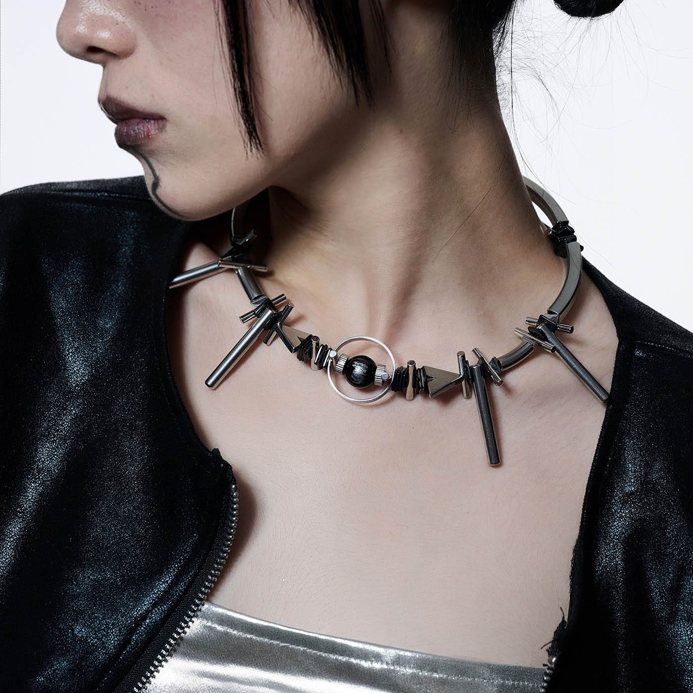 ILLUSORY Blackhole Mech Necklace-Necklace-Standard (15.7 INCHES - 18.9 INCHES)-Free Shipping Leatheretro