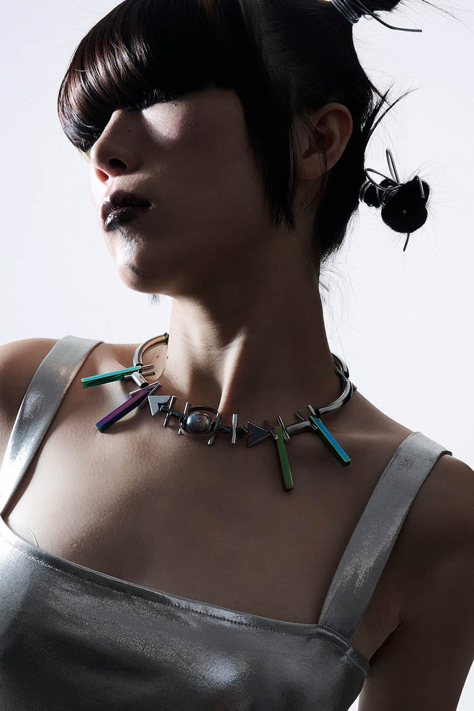 ILLUSORY Geometrical Planetary Beaded Necklace-Necklace-Standard (15.7 INCHES - 18.9 INCHES )-Silver-Free Shipping Leatheretro