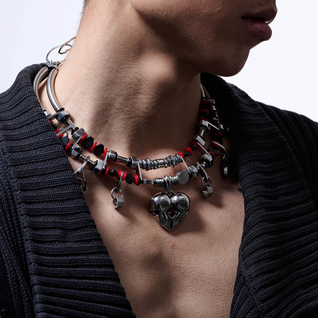 ILLUSORY Mechanical Heart Double-Strand Beaded Necklace-Necklace-One Size-Free Shipping Leatheretro