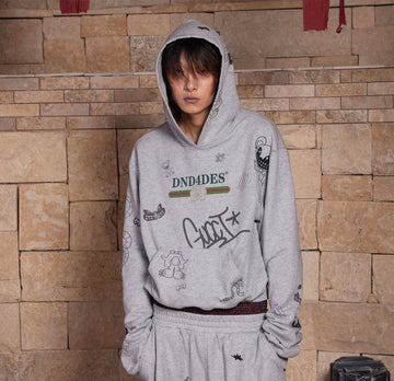 DND4DES Graffiti Bootleg Oversized Hoodie-Hoodie-S-Free Shipping Leatheretro