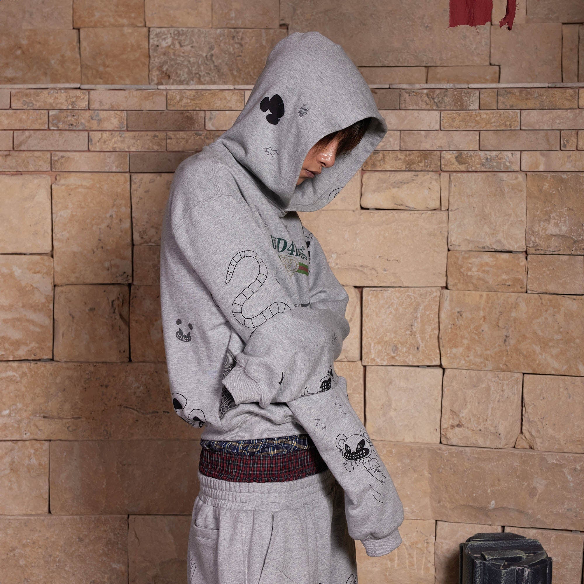 DND4DES Graffiti Bootleg Oversized Hoodie-Hoodie-S-Free Shipping Leatheretro