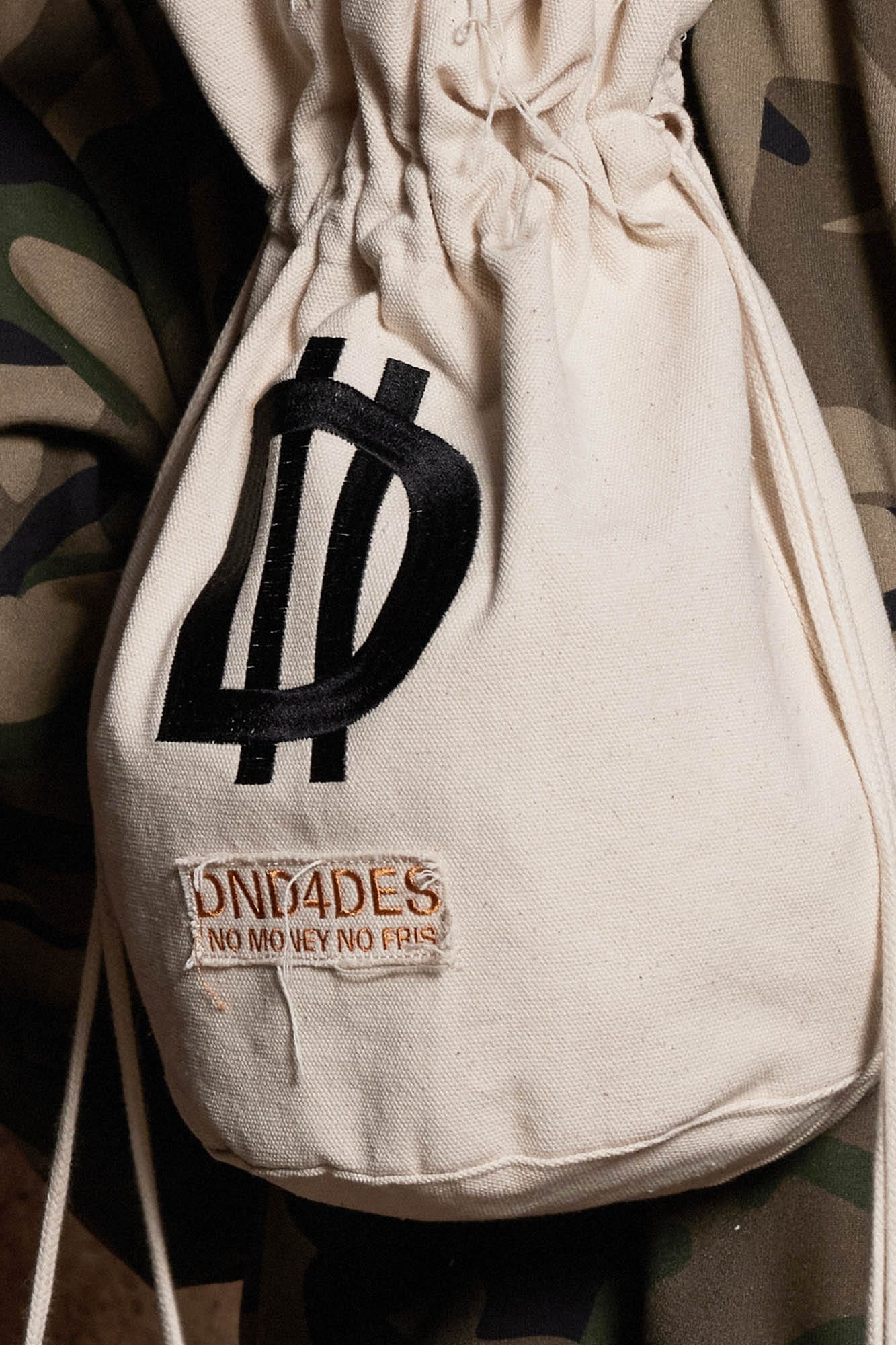 DND4DES LOGO Drawstring Bucket Backpack-Bag-One Size-Free Shipping Leatheretro