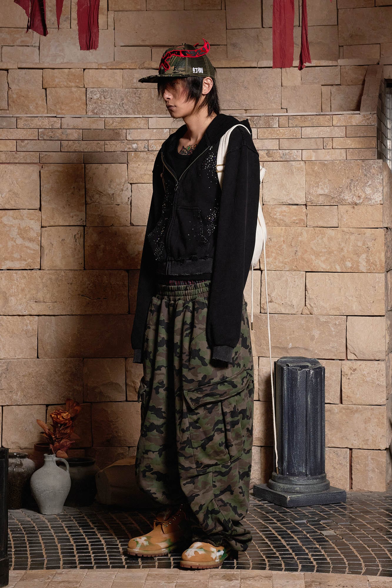 DND4DES Sickle Distressed Camo Baseball Cap-Hat, Cap, Beanie-One Size-Free Shipping Leatheretro