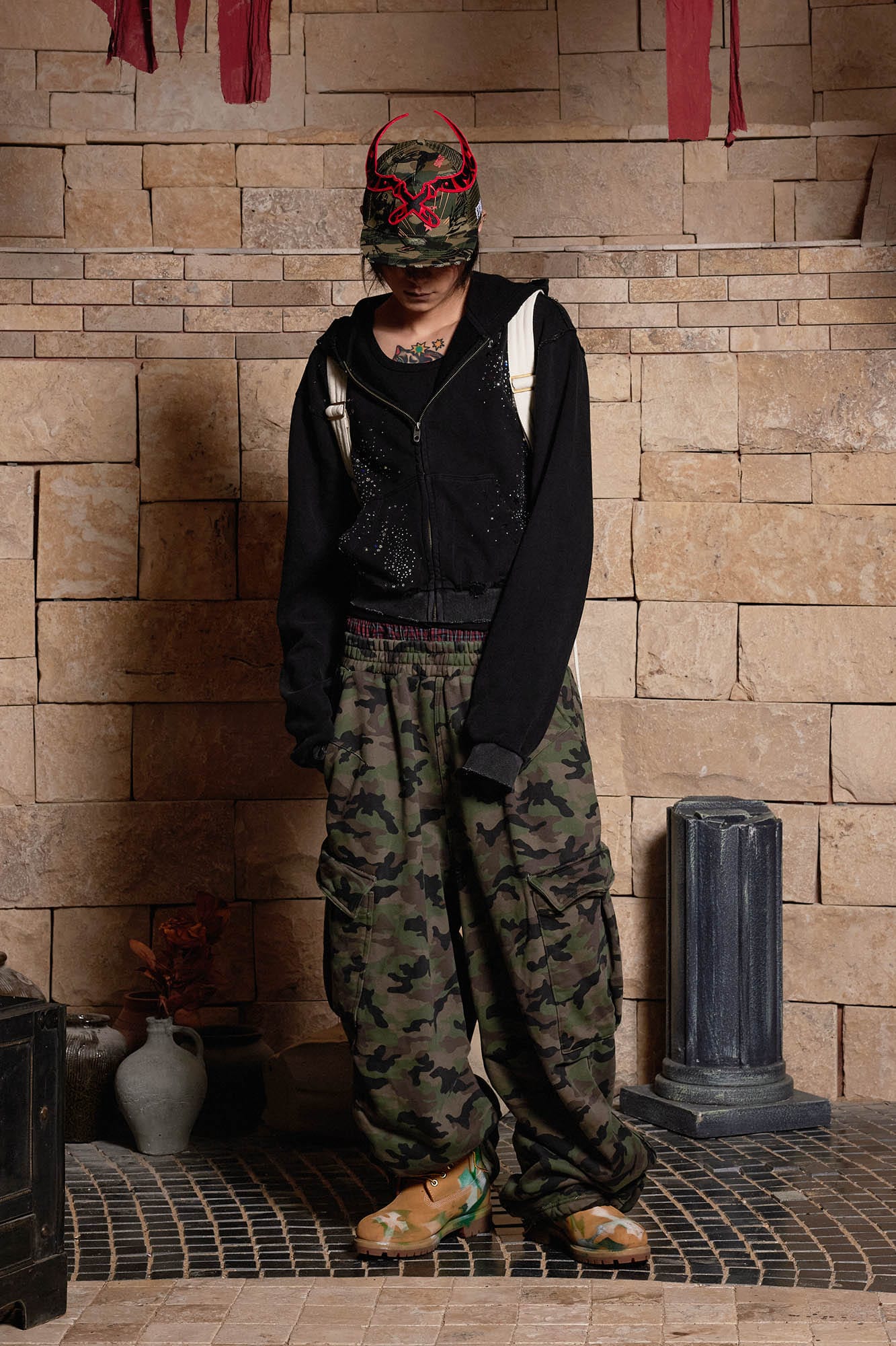 DND4DES Sickle Distressed Camo Baseball Cap-Hat, Cap, Beanie-One Size-Free Shipping Leatheretro