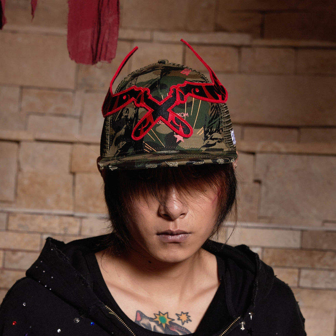 DND4DES Sickle Distressed Camo Baseball Cap-Hat, Cap, Beanie-One Size-Free Shipping Leatheretro