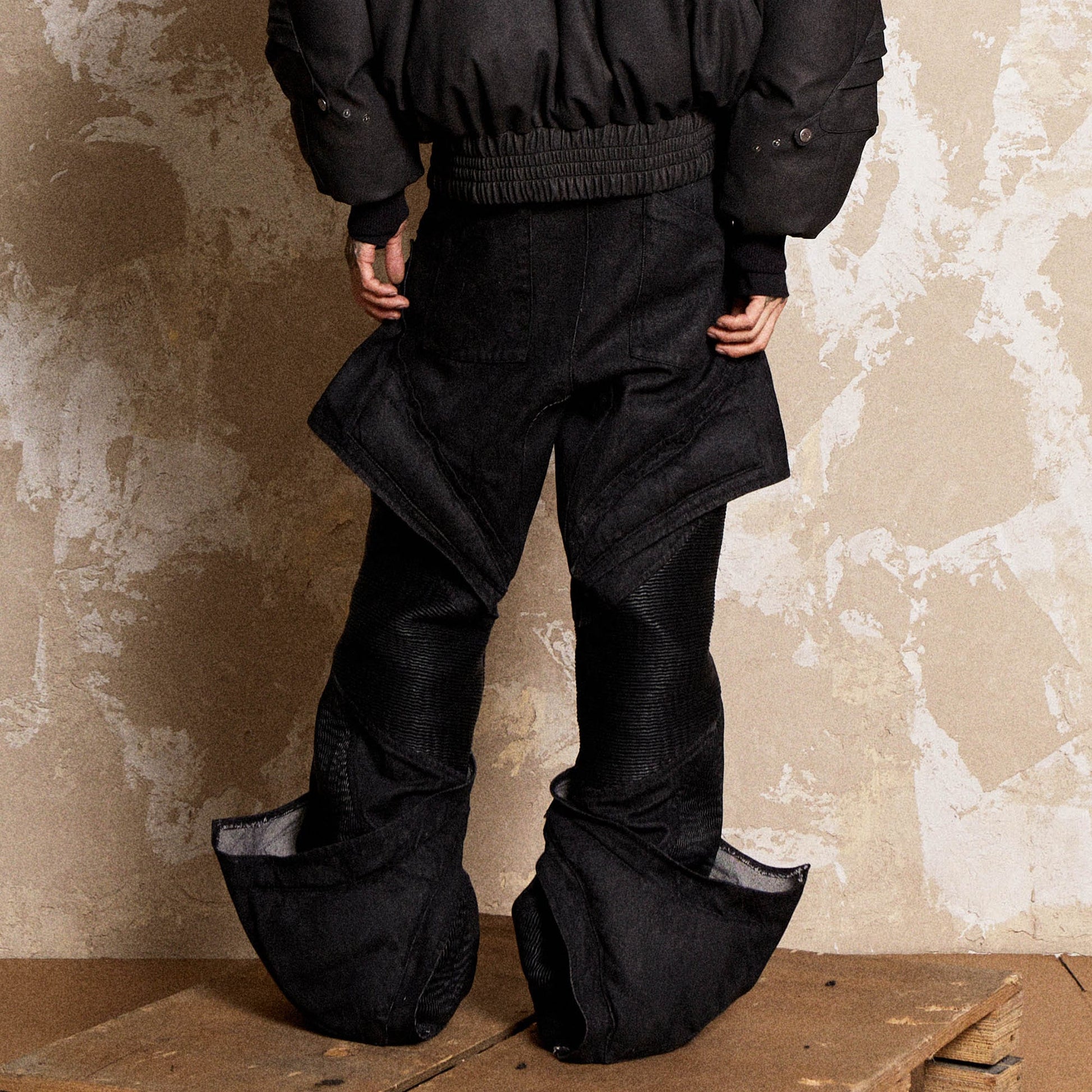 FLYERRER Mutation Deconstructed Armor Wax-Coated Pants-Pants-S-Free Shipping Leatheretro