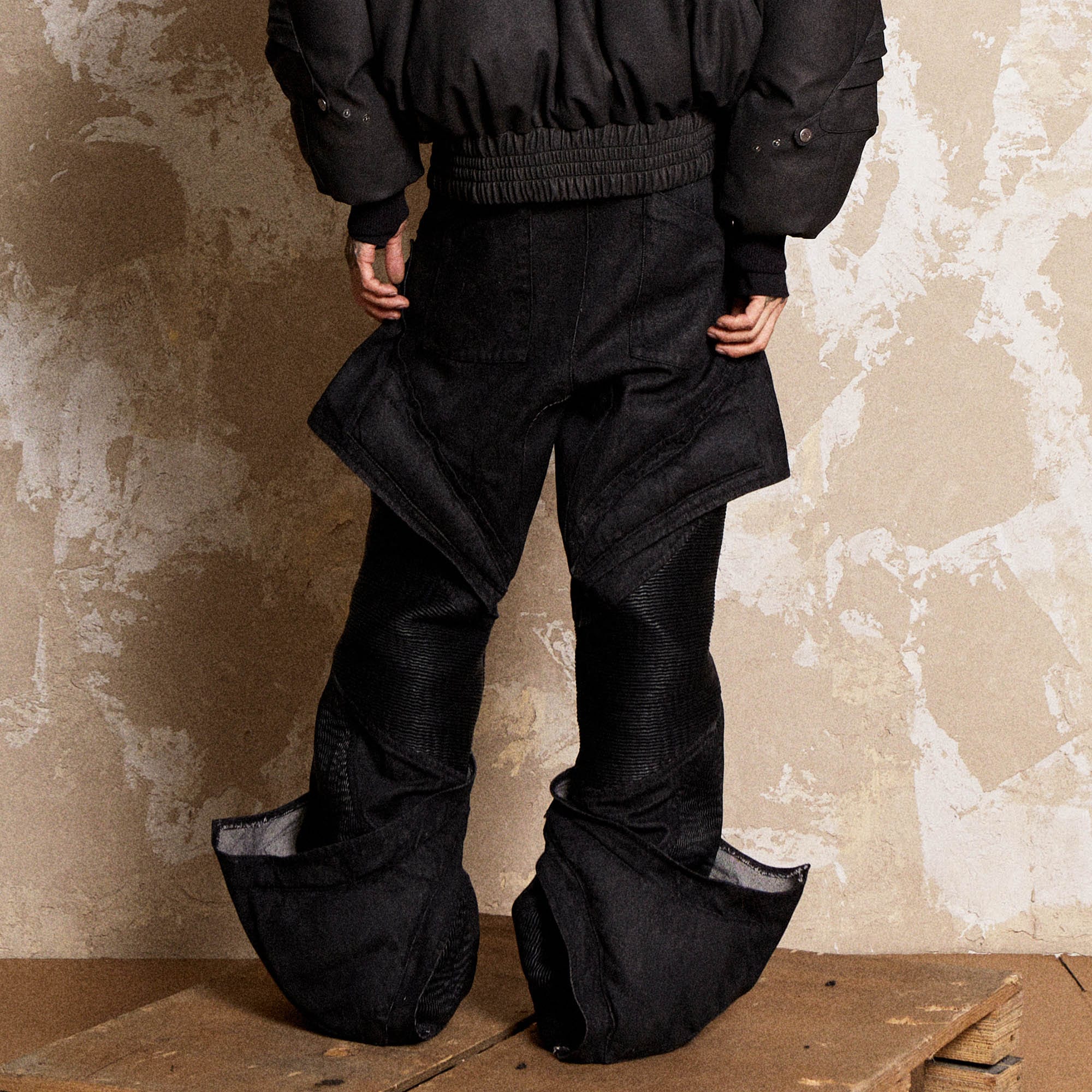 FLYERRER Mutation Deconstructed Armor Wax-Coated Pants-Pants-S-Free Shipping Leatheretro