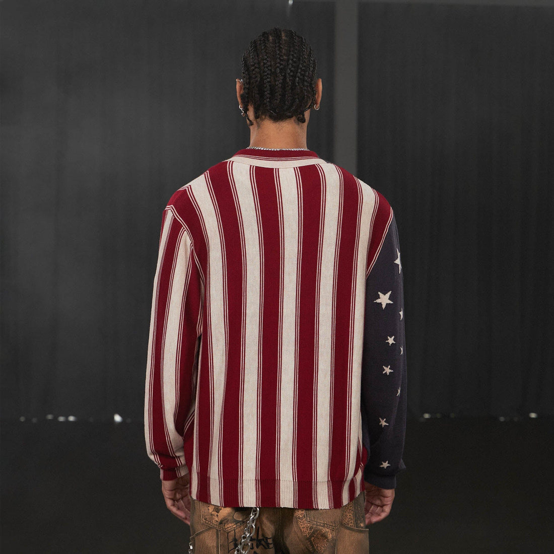 DND4DES American Flag Knitted Shirt-Jacket-S-Free Shipping Leatheretro