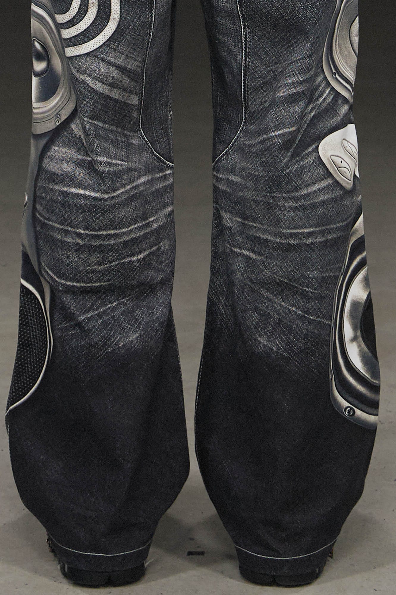 DND4DES Sound System Straight-Leg Pants Black-Pants-S-Free Shipping Leatheretro