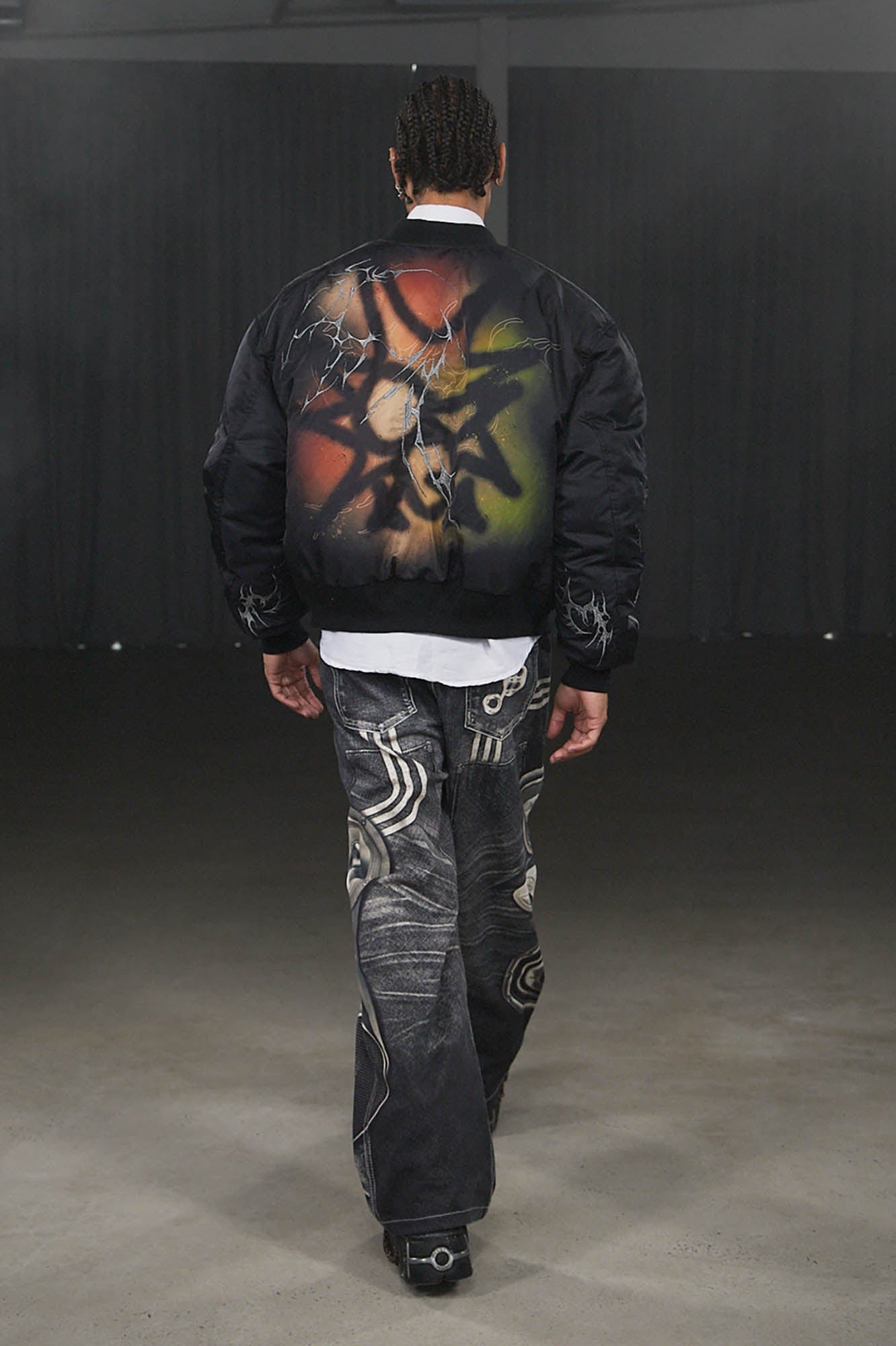 DND4DES Sound System Straight-Leg Pants Black-Pants-S-Free Shipping Leatheretro