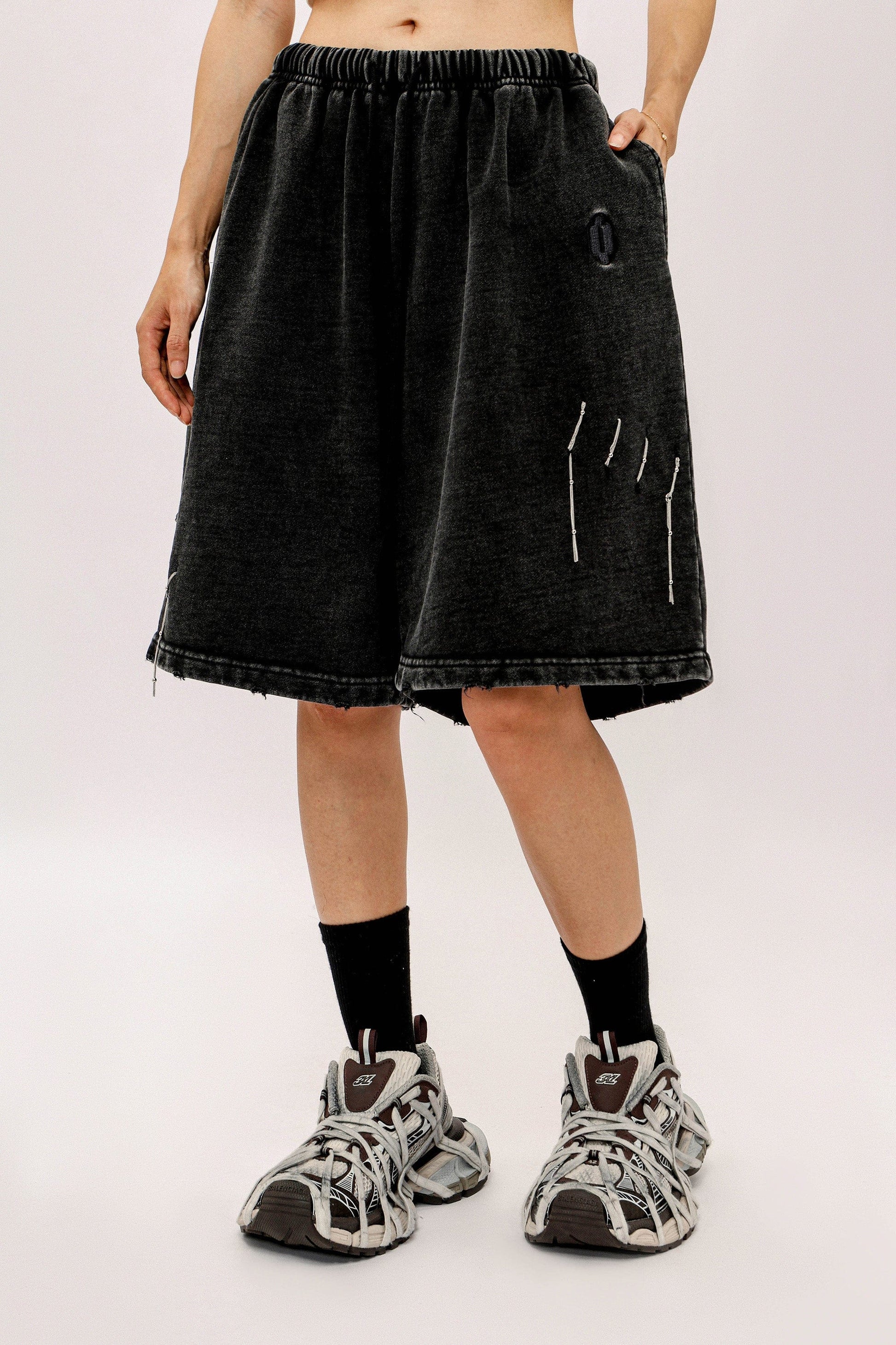 OVDY Modern Stitches Washed Shorts-Shorts-S-Free Shipping Leatheretro