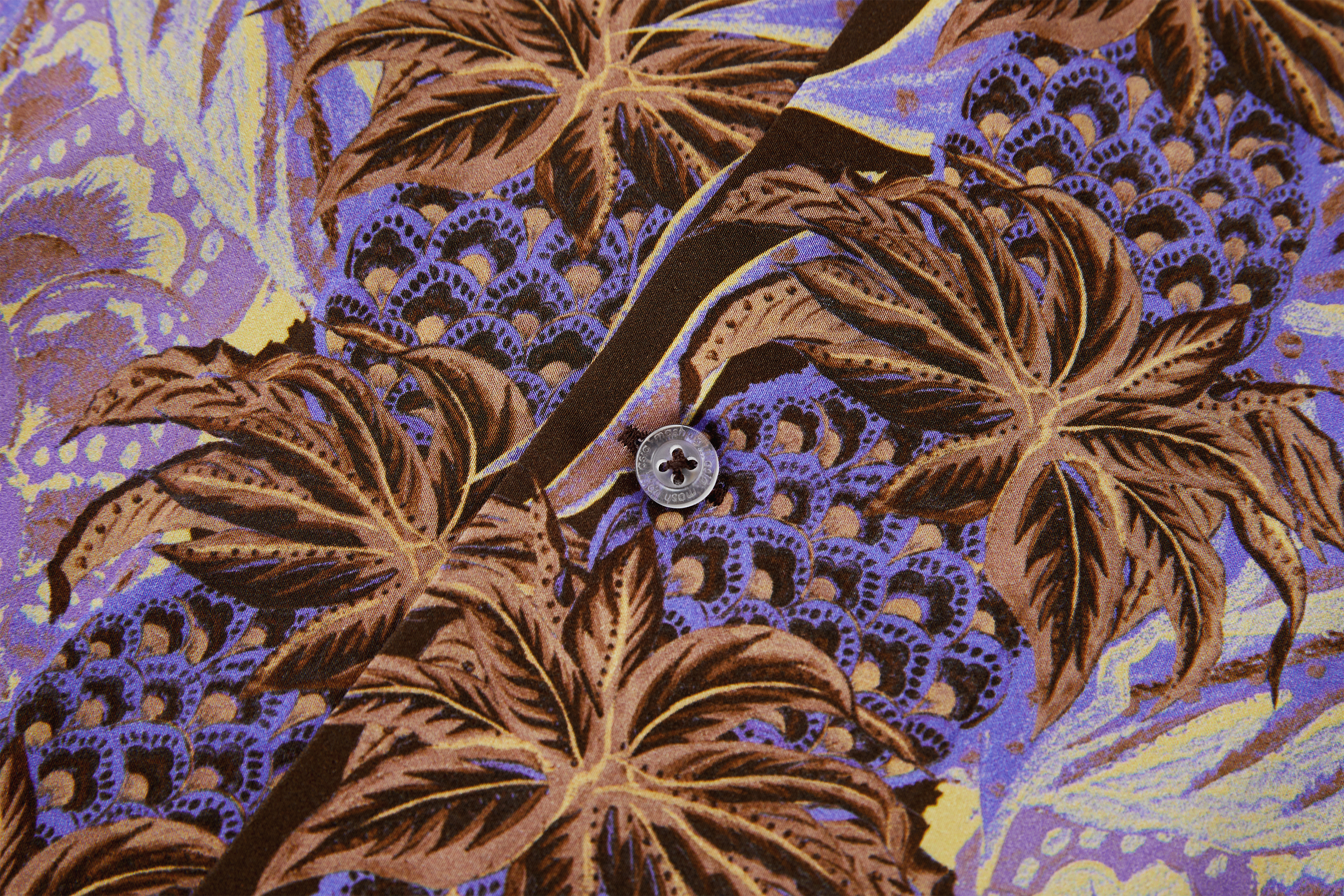 MASH UP ASIA Hawaiian Pineapple Graphic Half Shirt Purple-Half shirt-S-Free Shipping Leatheretro