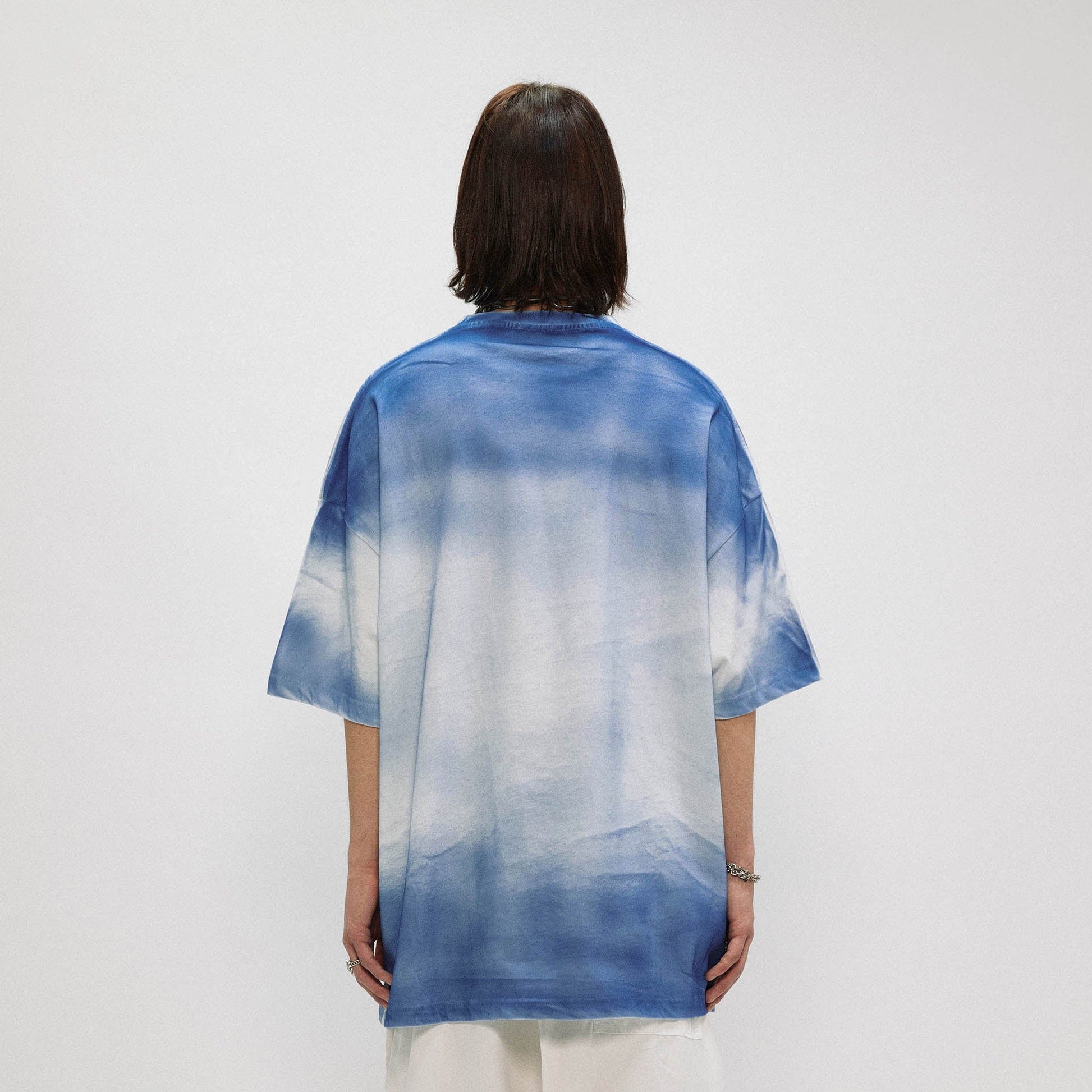 OVDY Graffiti Faded Oversized T-Shirt-T Shirt-S-Blue-Free Shipping Leatheretro