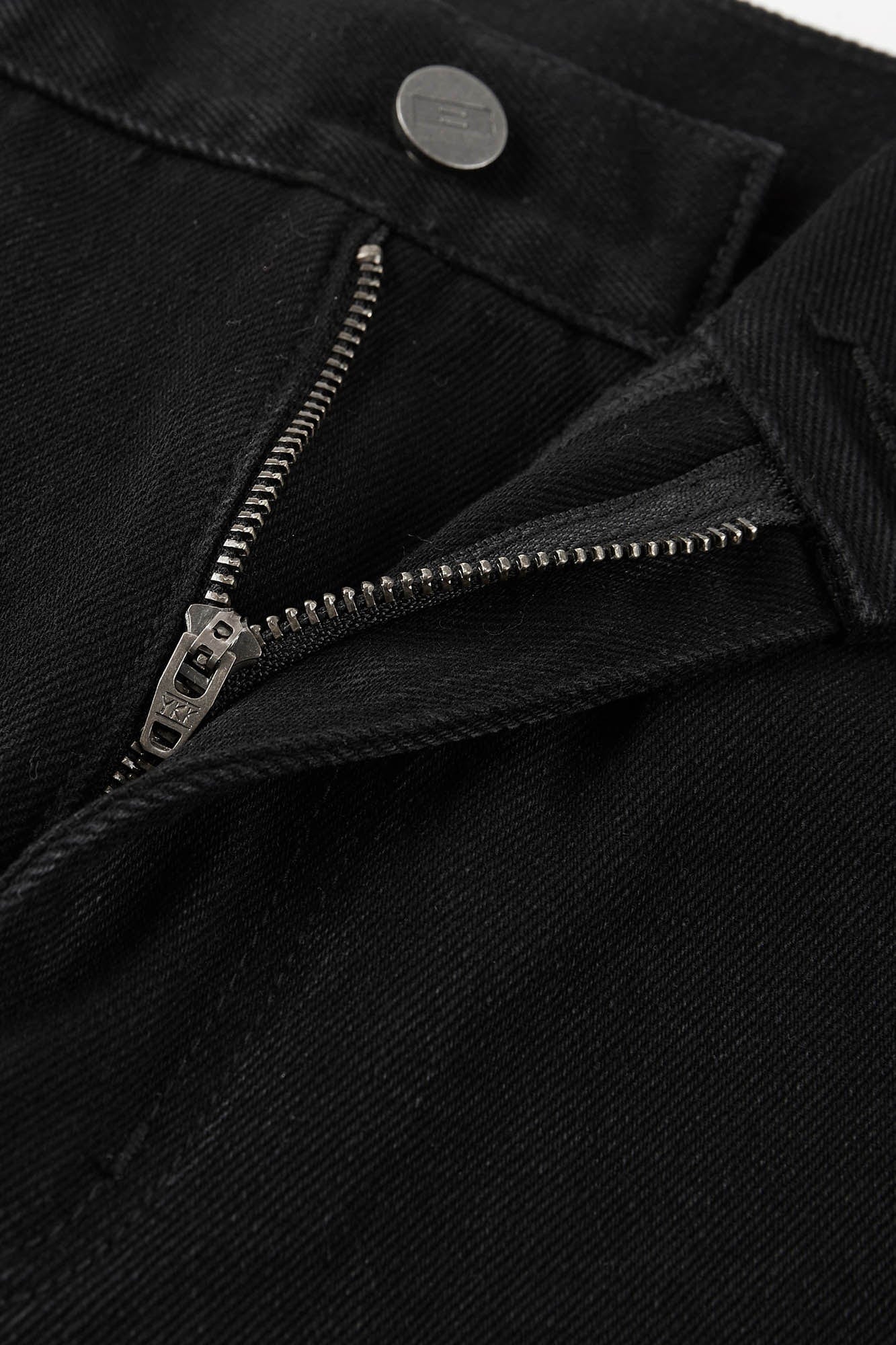 BONELESS Frayed Double-Knee Cargo Shorts Black-Shorts-S-Free Shipping Leatheretro