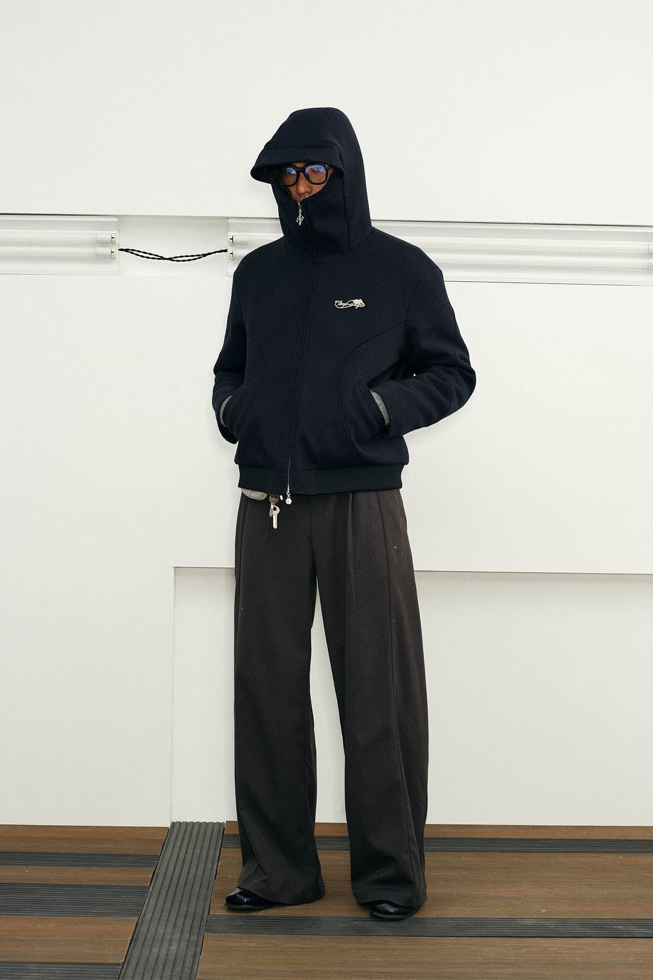 KREATE Herringbone Hooded Jacket-Jacket-S-Brown-Free Shipping Leatheretro