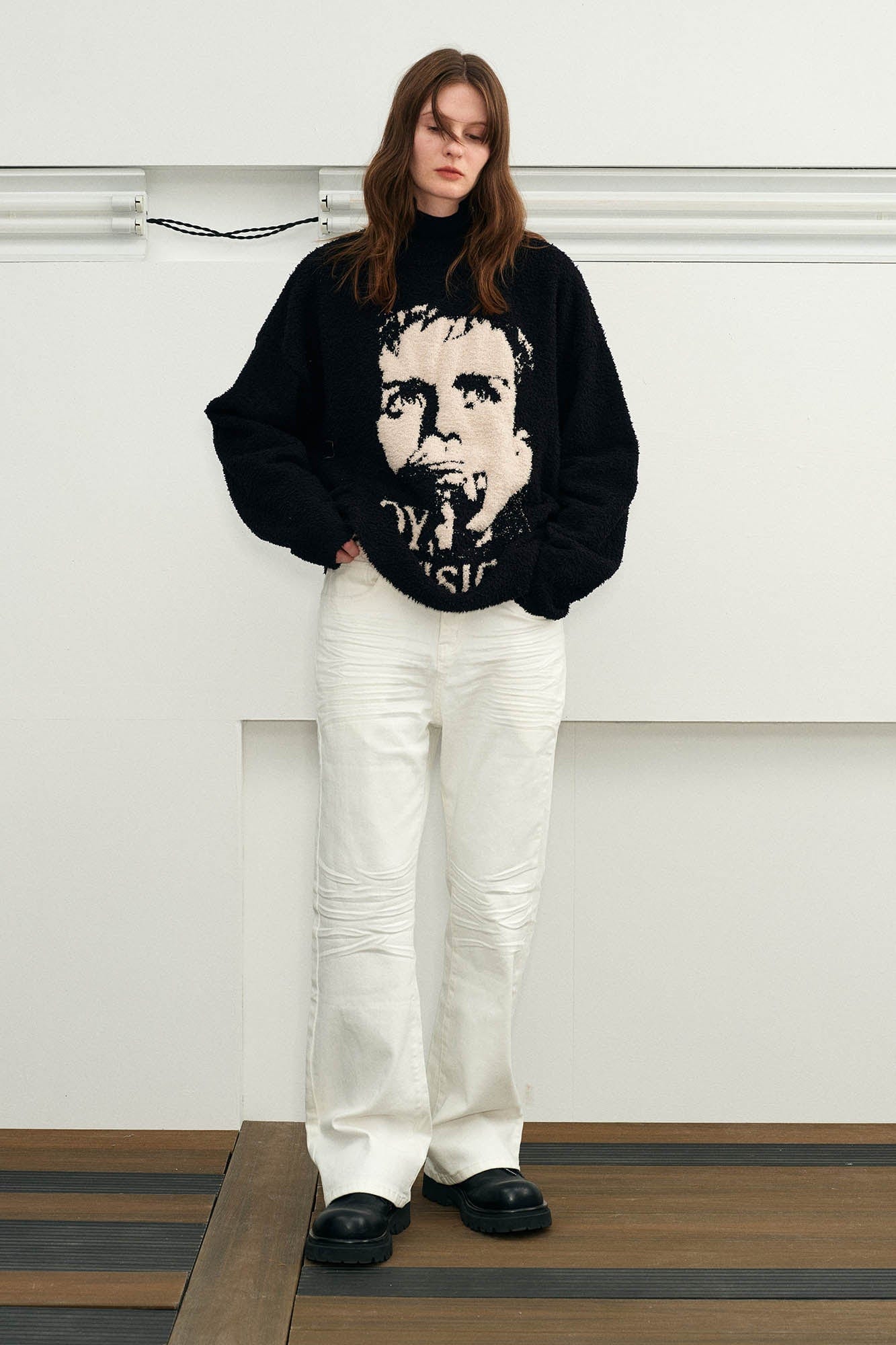 KREATE Pleated Straight-Leg Jeans-Jeans-S-Free Shipping Leatheretro