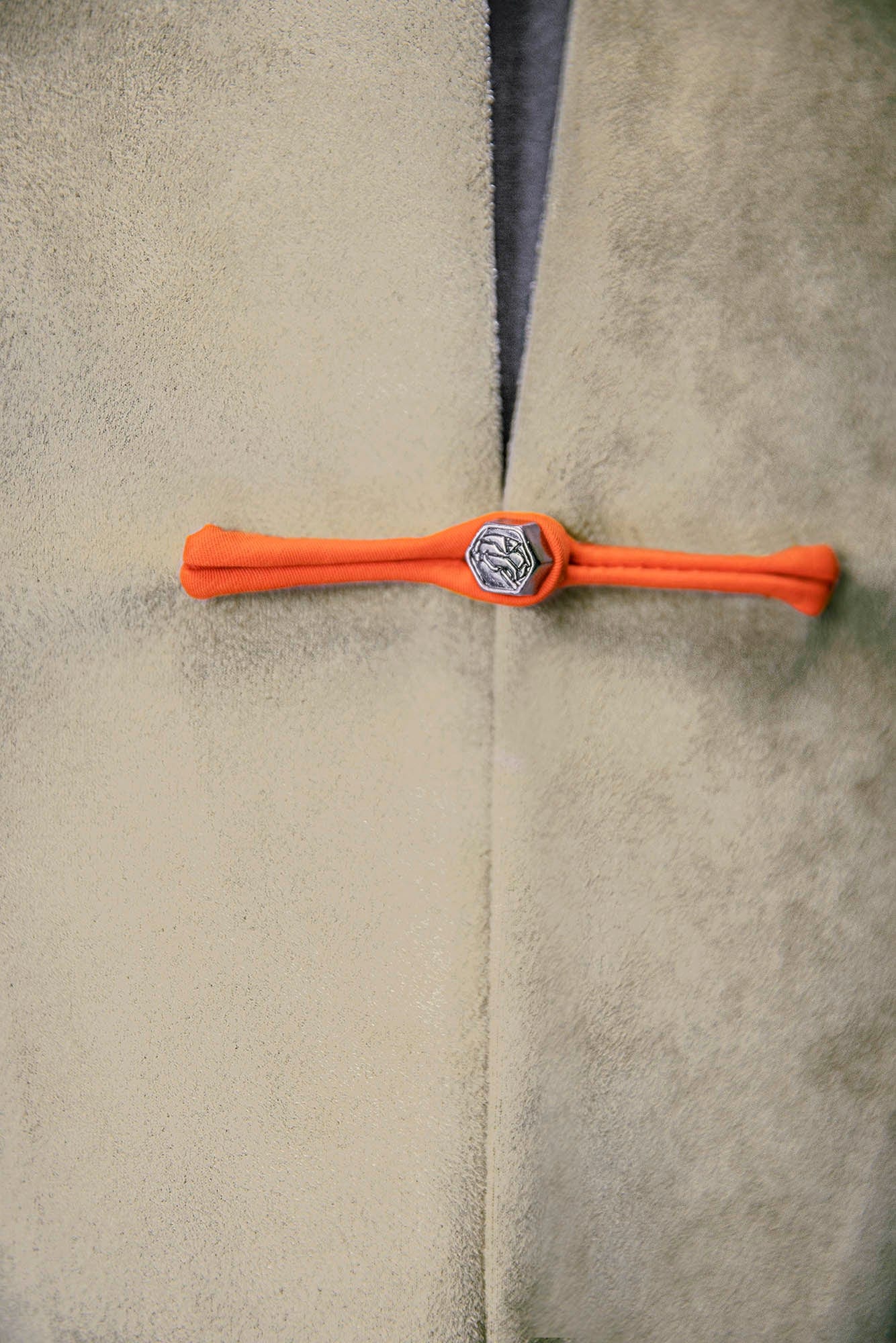 XIPHEVIL Deconstructed Utility Faux Suede Daoist Robe Sand-L/S Tee-XS-Free Shipping Leatheretro