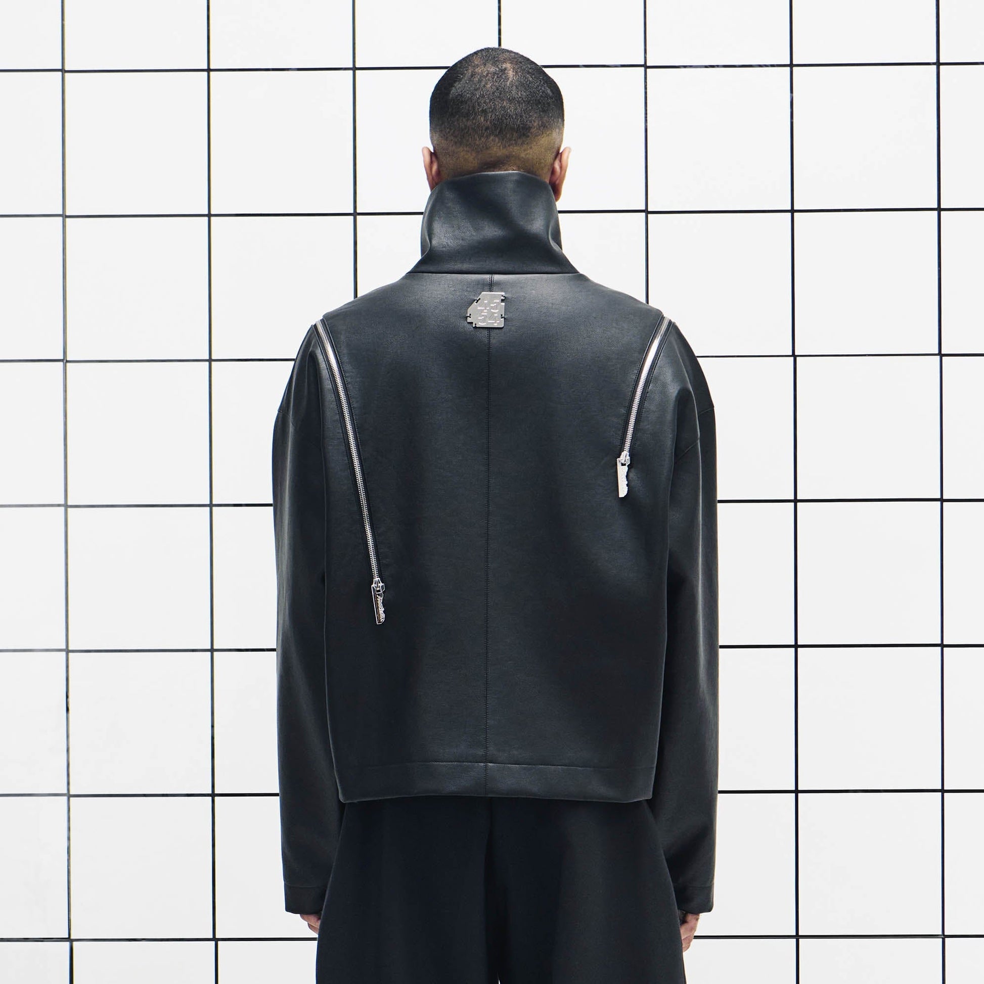 455EMBLE Multi-Zip Studded High-Collar PU Jacket-Jacket-M-Free Shipping Leatheretro