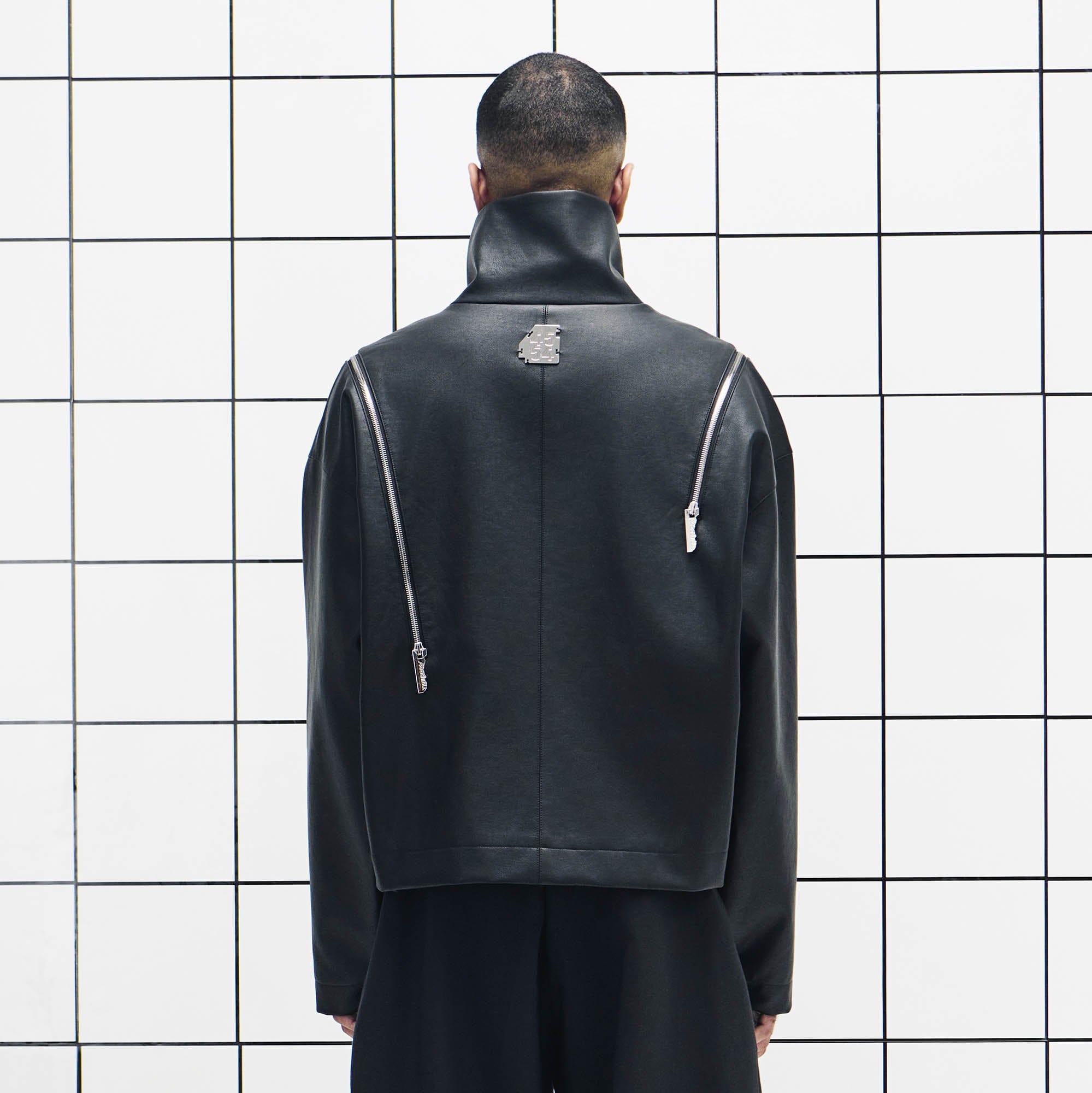 455EMBLE Multi-Zip Studded High-Collar PU Jacket-Jacket-M-Free Shipping Leatheretro