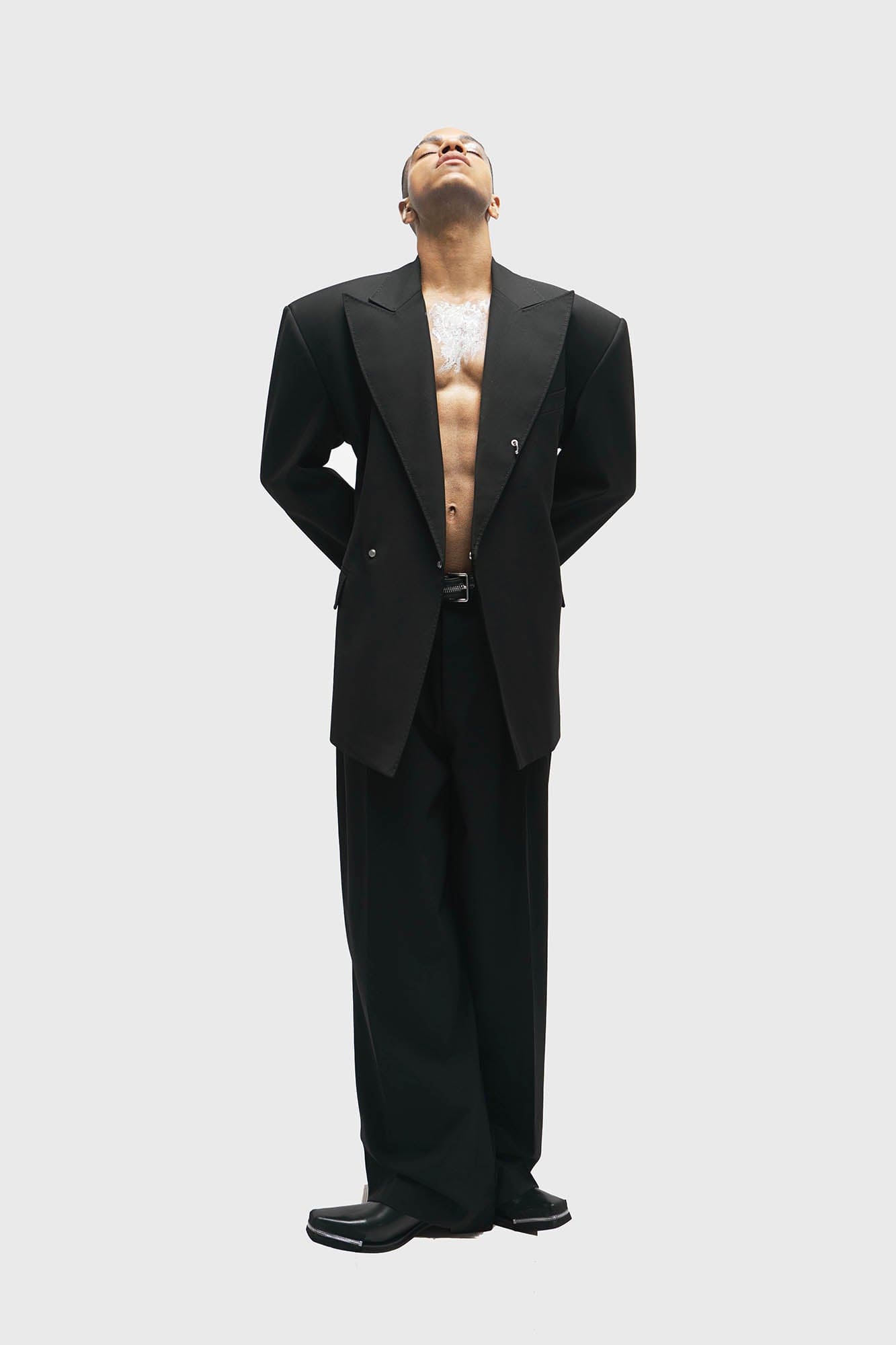 455EMBLE Wool-Blend Pleated Straight-Leg Oversized Trousers-Pants-M-Free Shipping Leatheretro