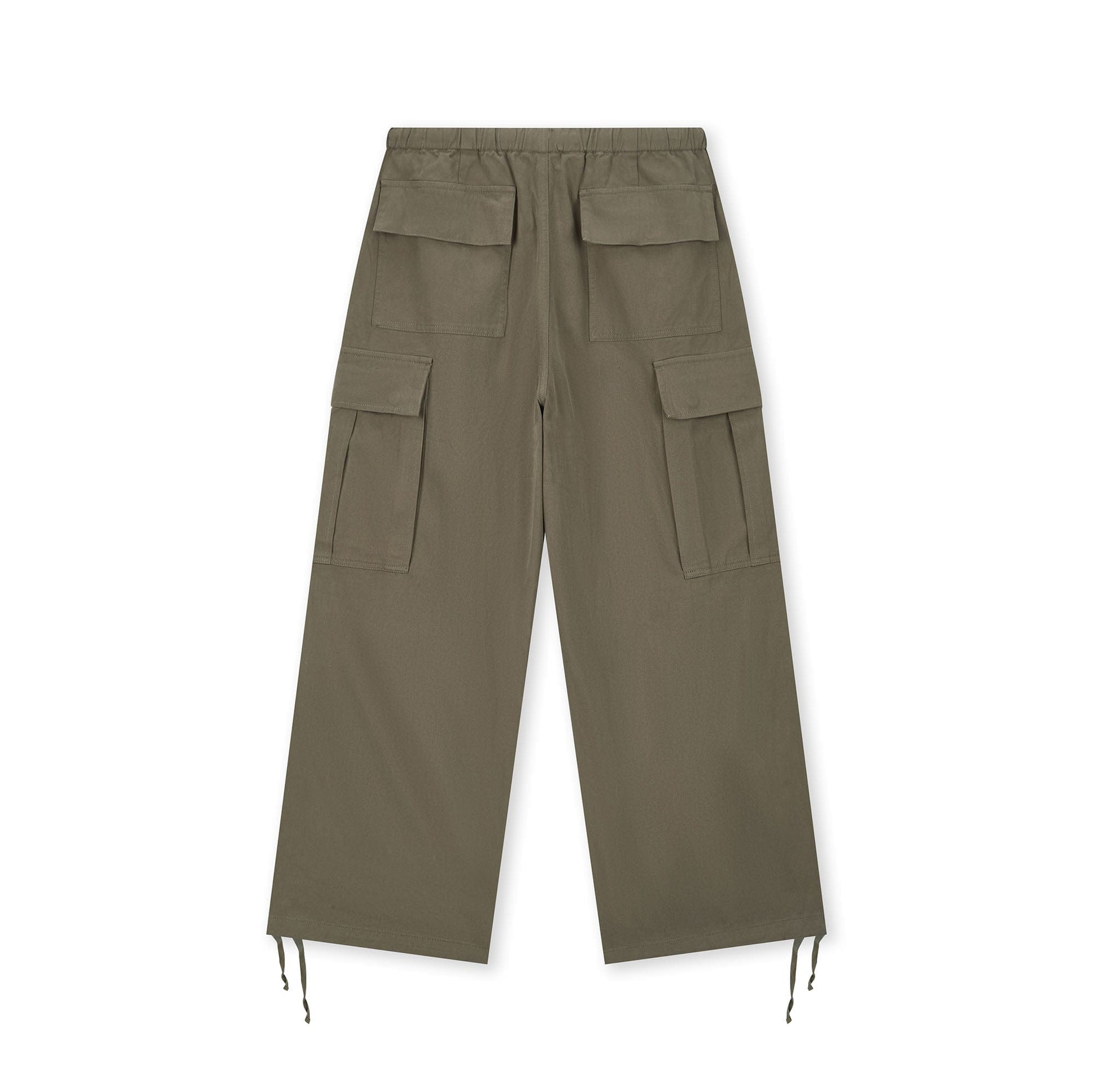 BONELESS Pleated Big Pocket Drawstring Cargo-Pants-S-Brown-Free Shipping Leatheretro