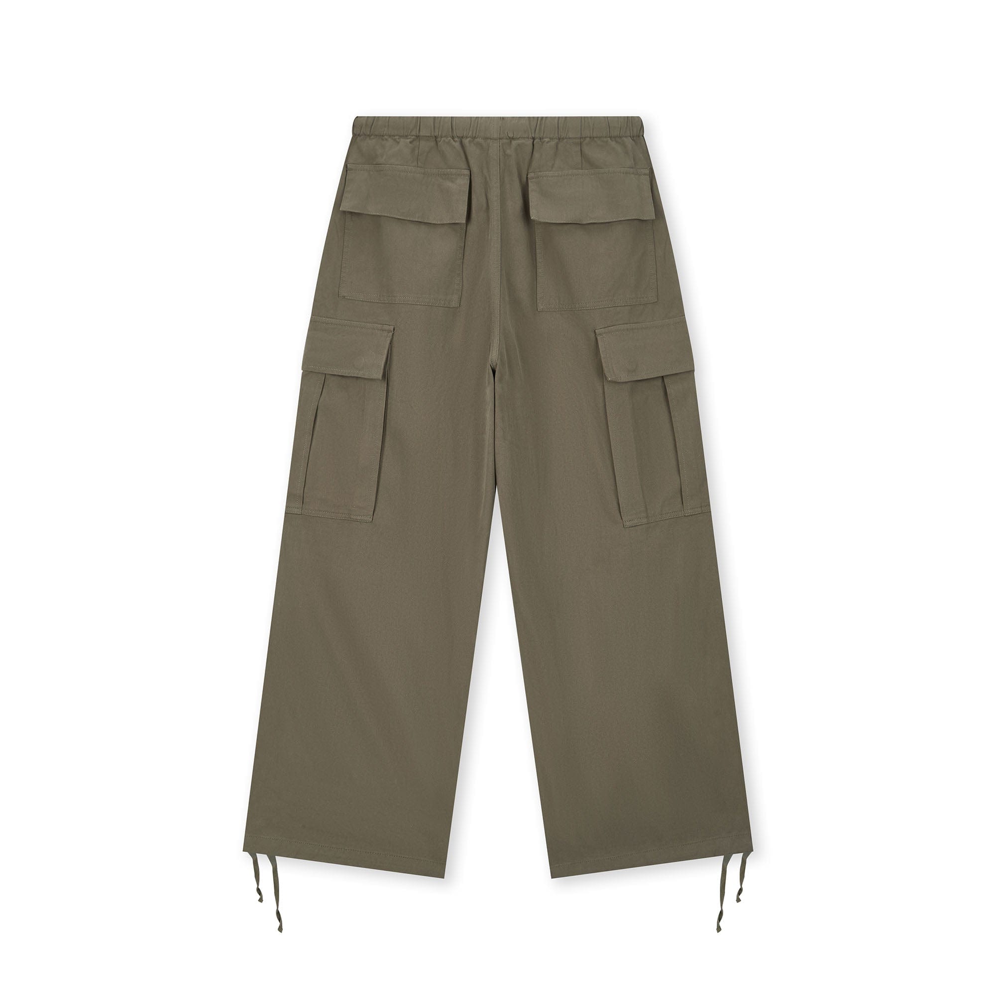 BONELESS Pleated Big Pocket Drawstring Cargo-Pants-S-Brown-Free Shipping Leatheretro