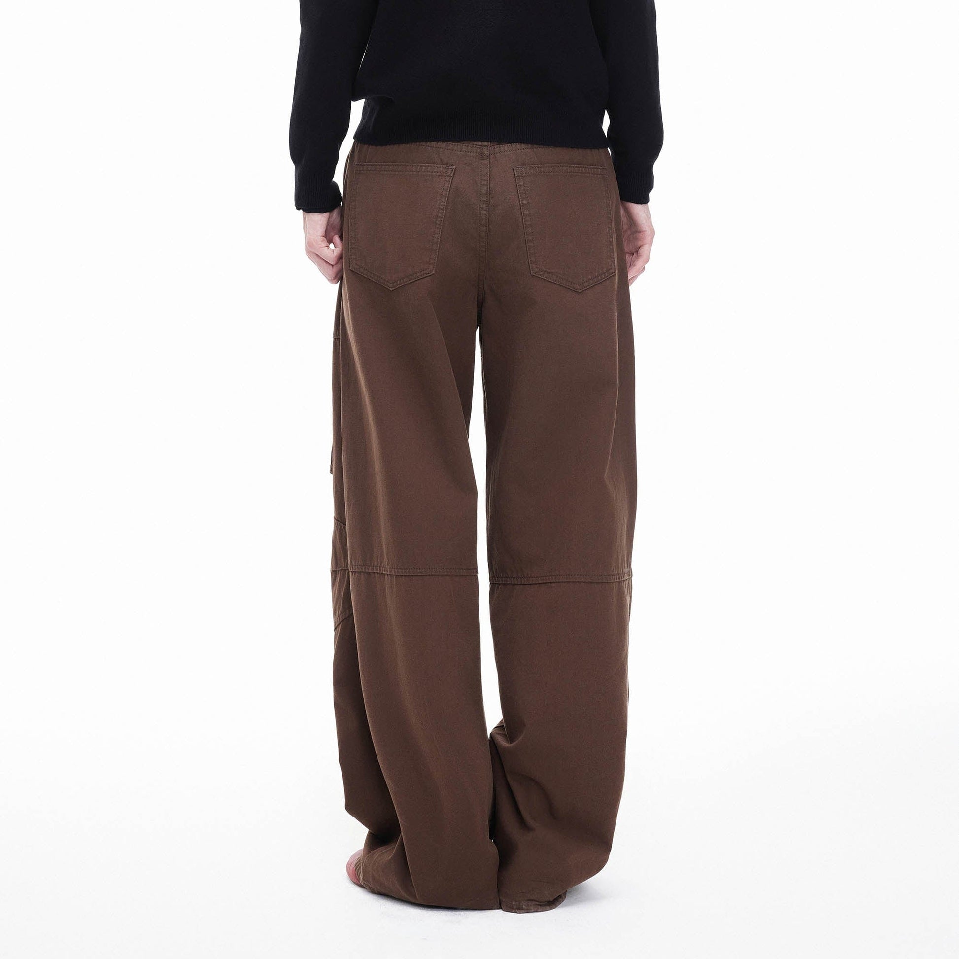 ARTIFICIAL WORLD Zip-Hem Multi-Pocket Wide-Leg Cargo-Jeans-S-Free Shipping Leatheretro