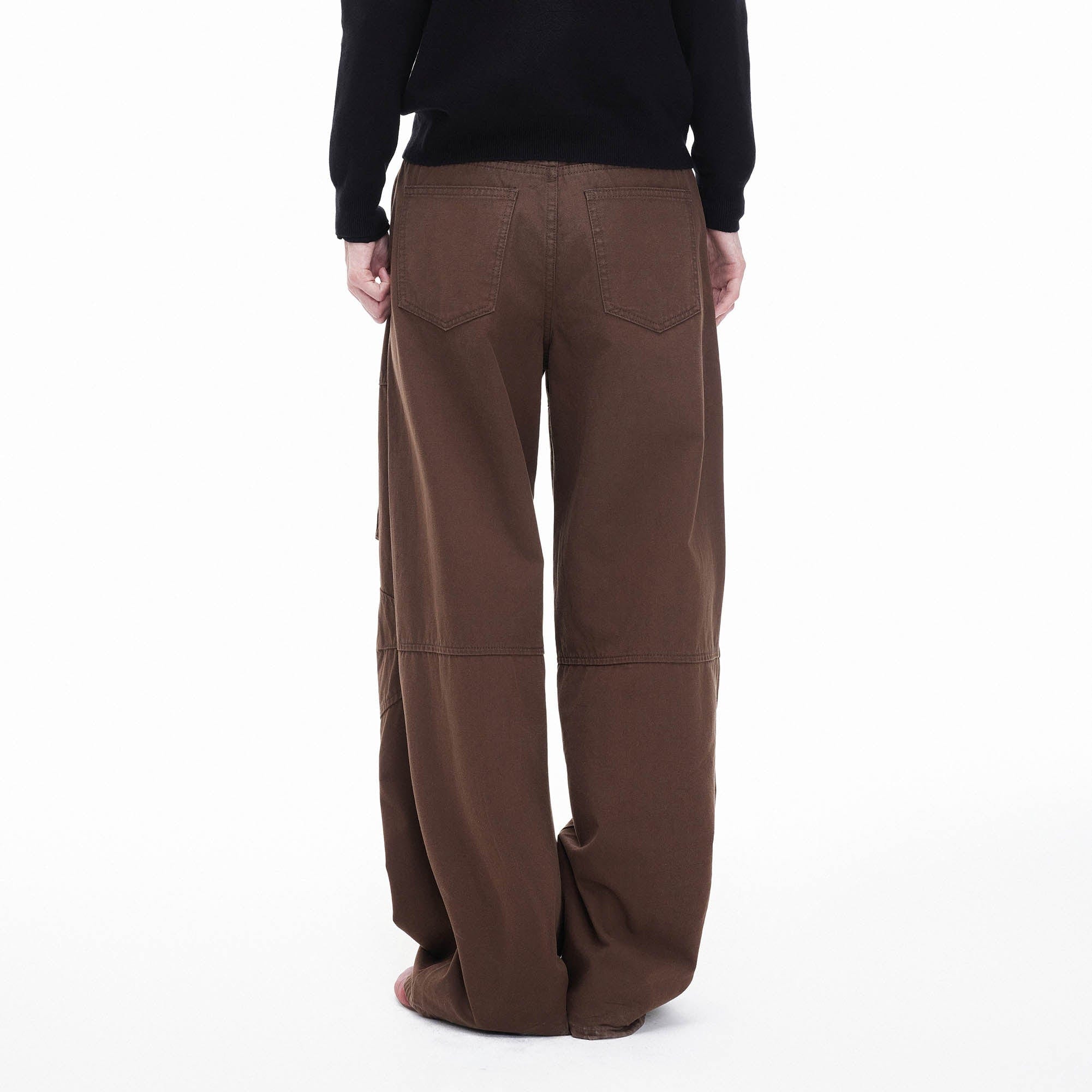 ARTIFICIAL WORLD Zip-Hem Multi-Pocket Wide-Leg Cargo-Jeans-S-Free Shipping Leatheretro