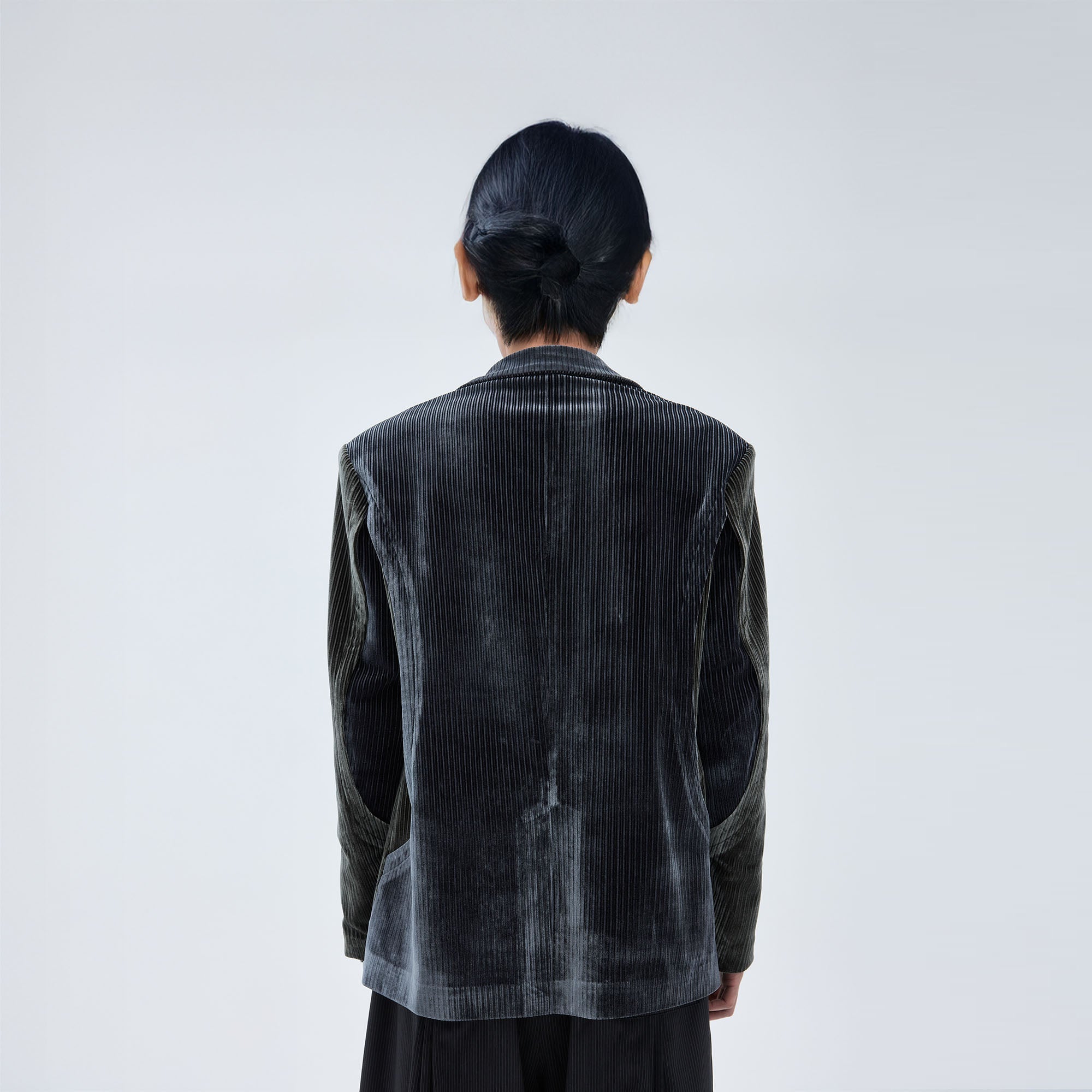 TUIMU Corduroy Contrast Panel Blazer-Jacket-S-Free Shipping Leatheretro