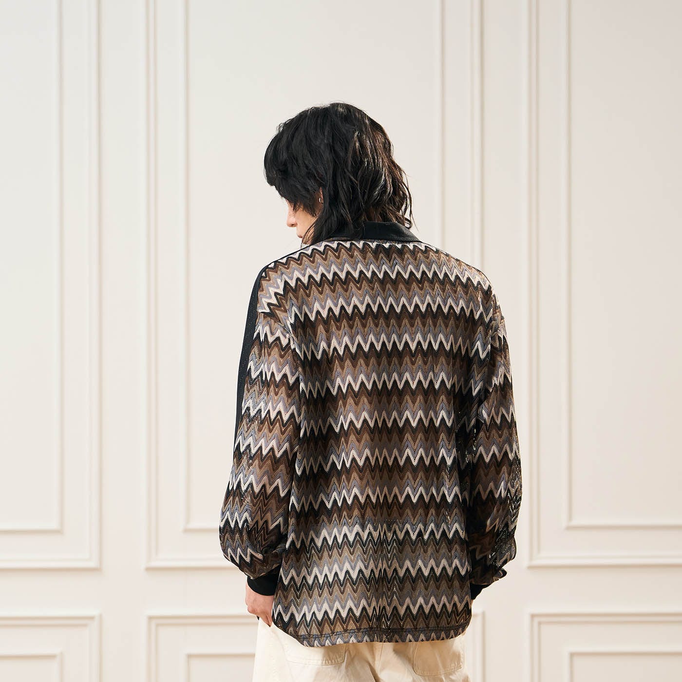 EPIC POETRY Geometric Ripple Knitted Shirt Highland-Shirt-S-Free Shipping Leatheretro