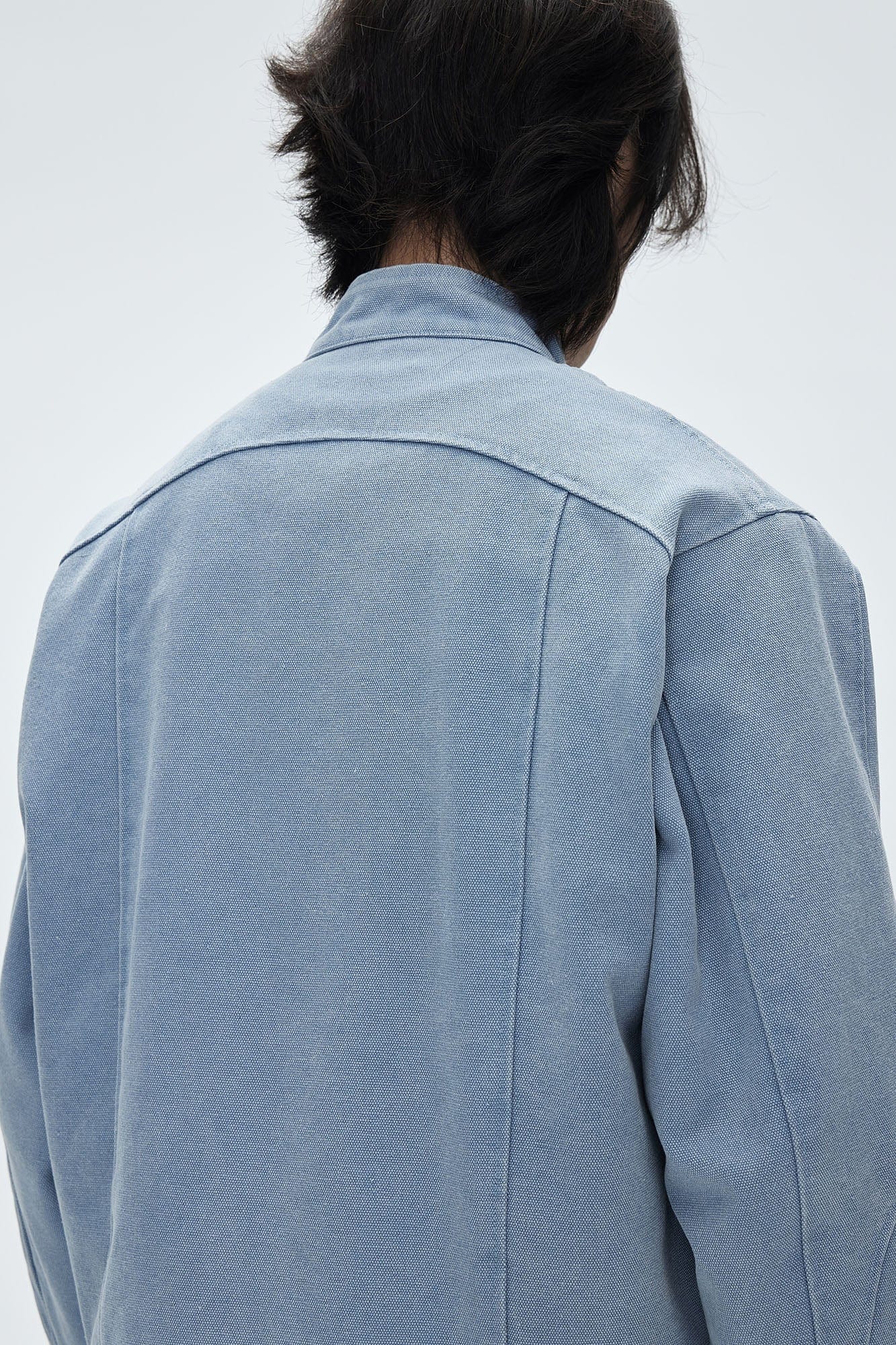 CATSSTAC Washed Curved Panel Harrington Jacket-Jacket-M-Blue-Free Shipping Leatheretro