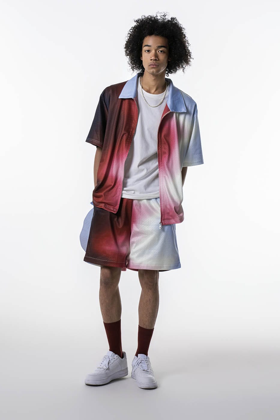 REDH Blazing Gradient Mesh Shorts-Shorts-S-Free Shipping Leatheretro