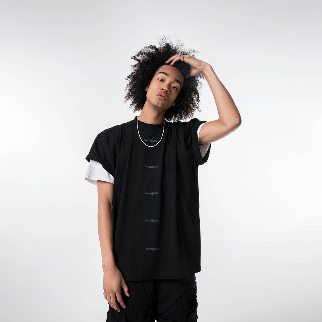 REDH Chinese Button Graphic T-shirt-T Shirt-M-Free Shipping Leatheretro