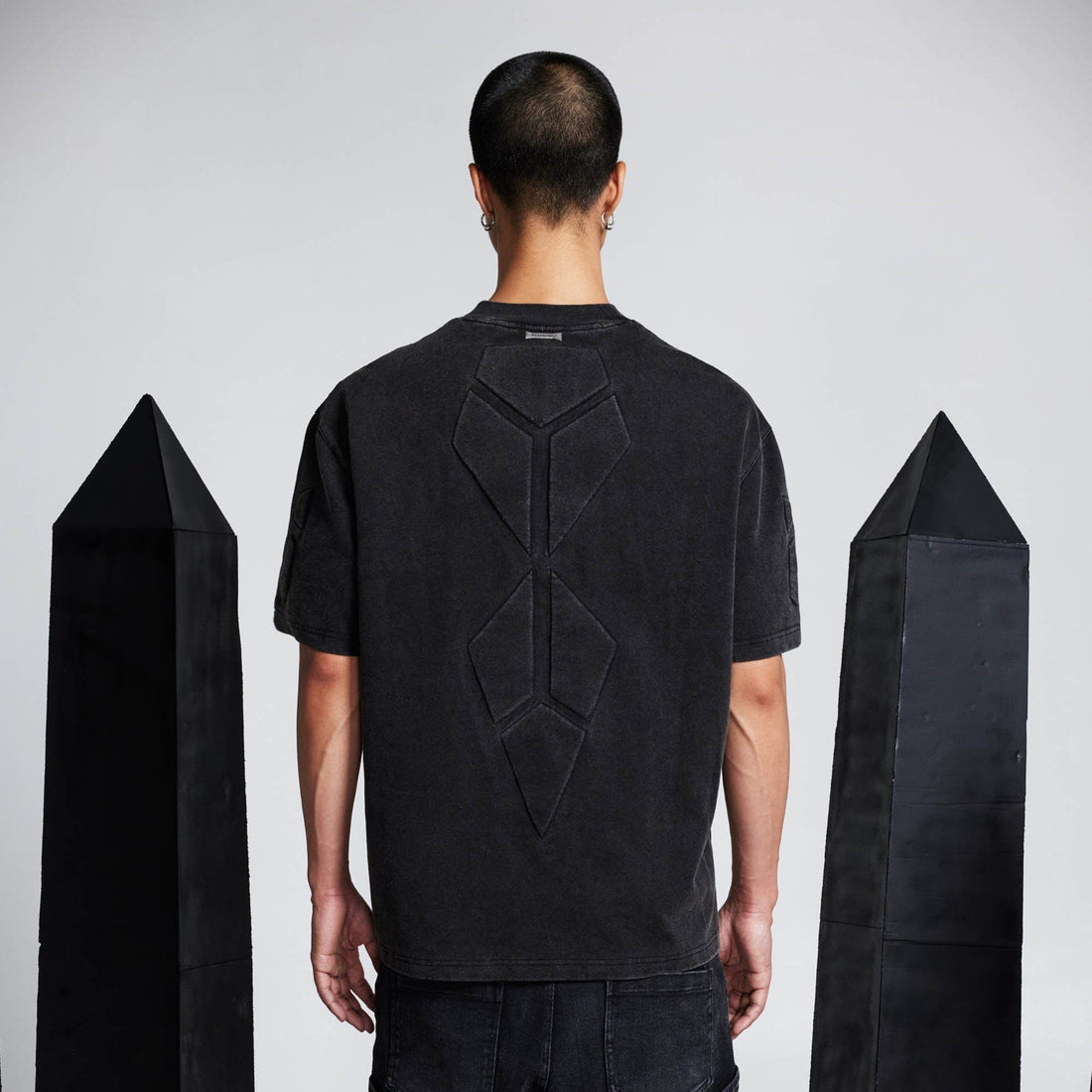 SSIN7 Armored Padded-Panel Washed T-Shirt-T Shirt-S-Free Shipping Leatheretro