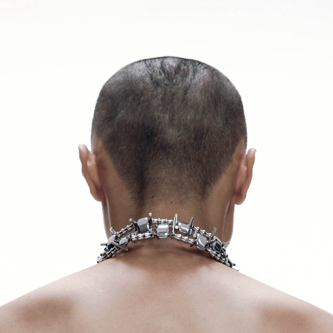 ILLUSORY Double-Strand Jointed Thorn Chocker-Necklace-Standard (15 INCHES - 18 INCHES)-Free Shipping Leatheretro