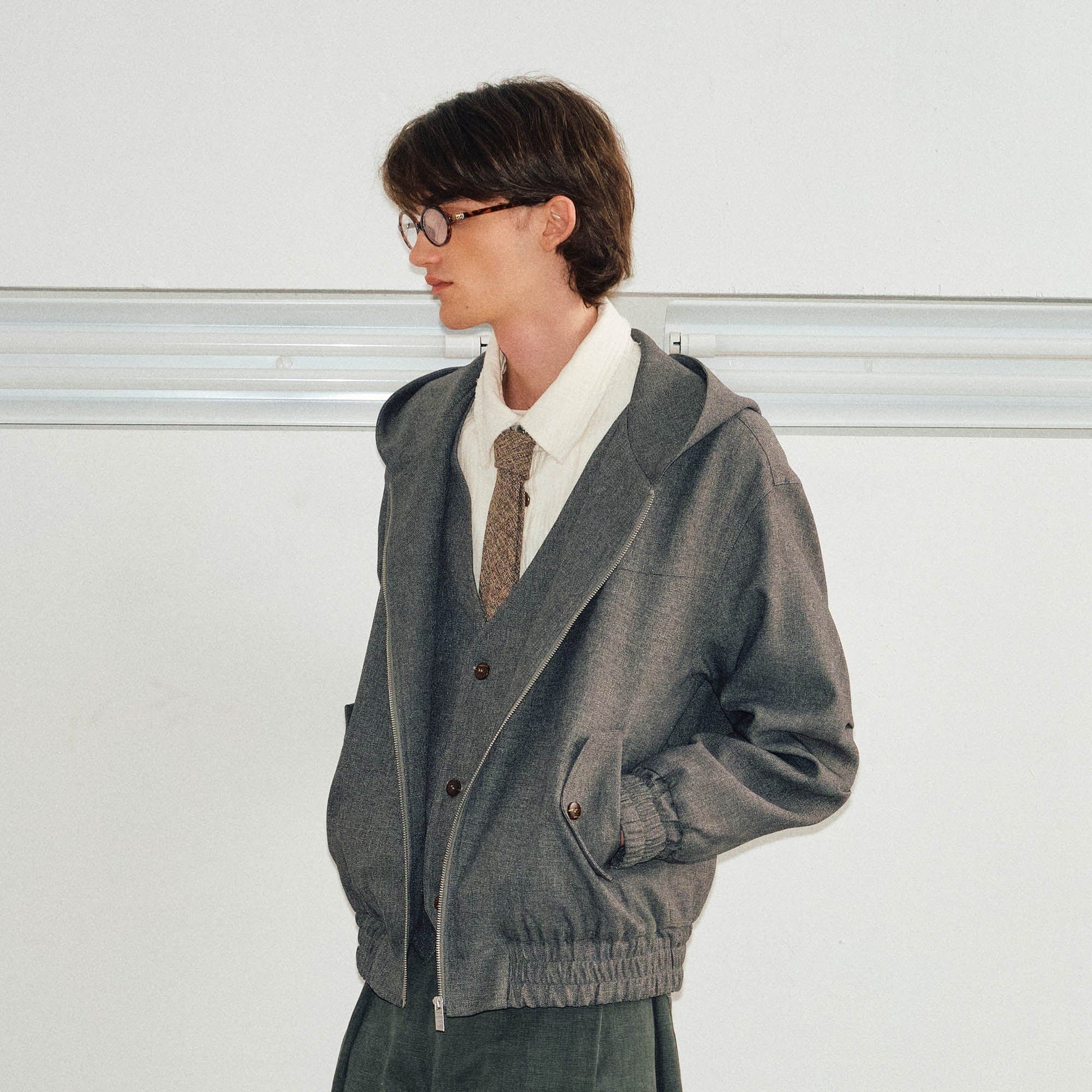 KREATE Layered Hooded Jacket-Jacket-S-Free Shipping Leatheretro