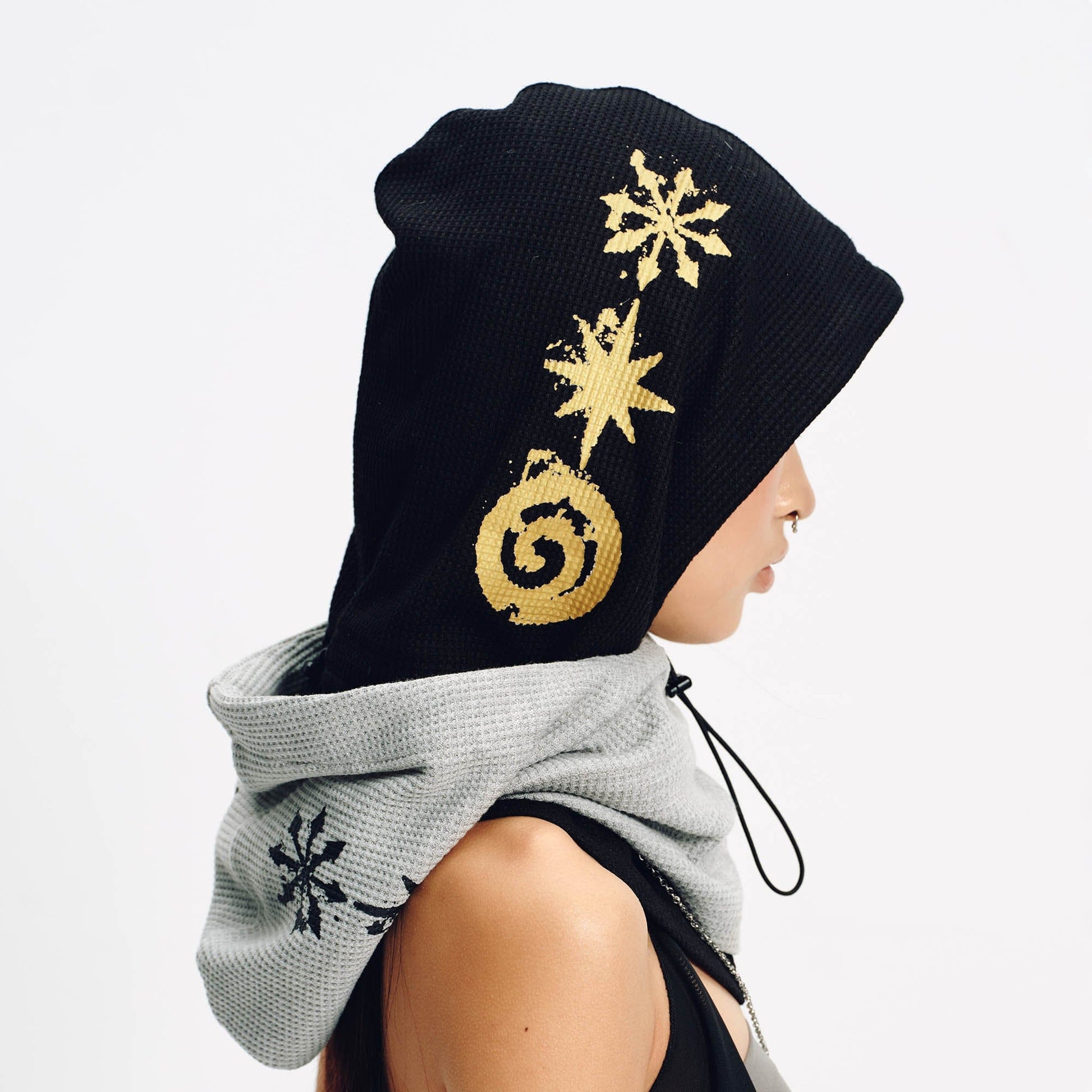 SCHWARZGOLD Trident Balaclava Hat-Hat, Cap, Beanie-One Size-Black-Free Shipping Leatheretro
