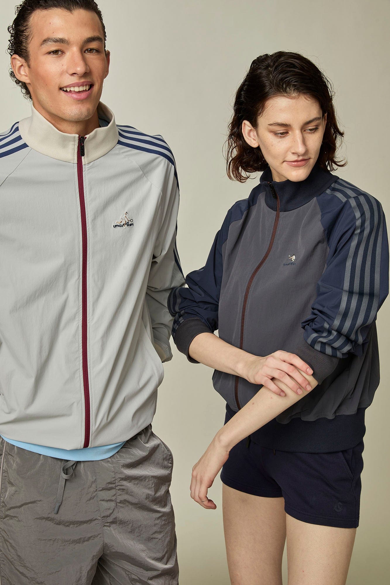 UMAMIISM Retro Striped Track Jacket-Jacket-XS-Navy-Free Shipping Leatheretro