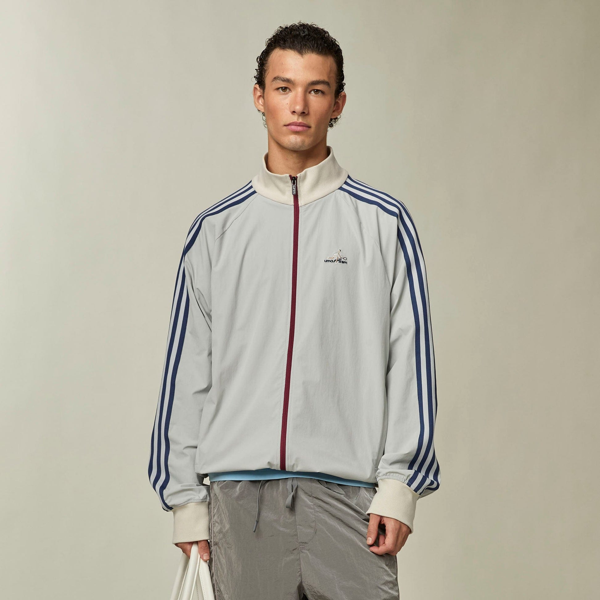 UMAMIISM Retro Striped Track Jacket-Jacket-XS-Navy-Free Shipping Leatheretro